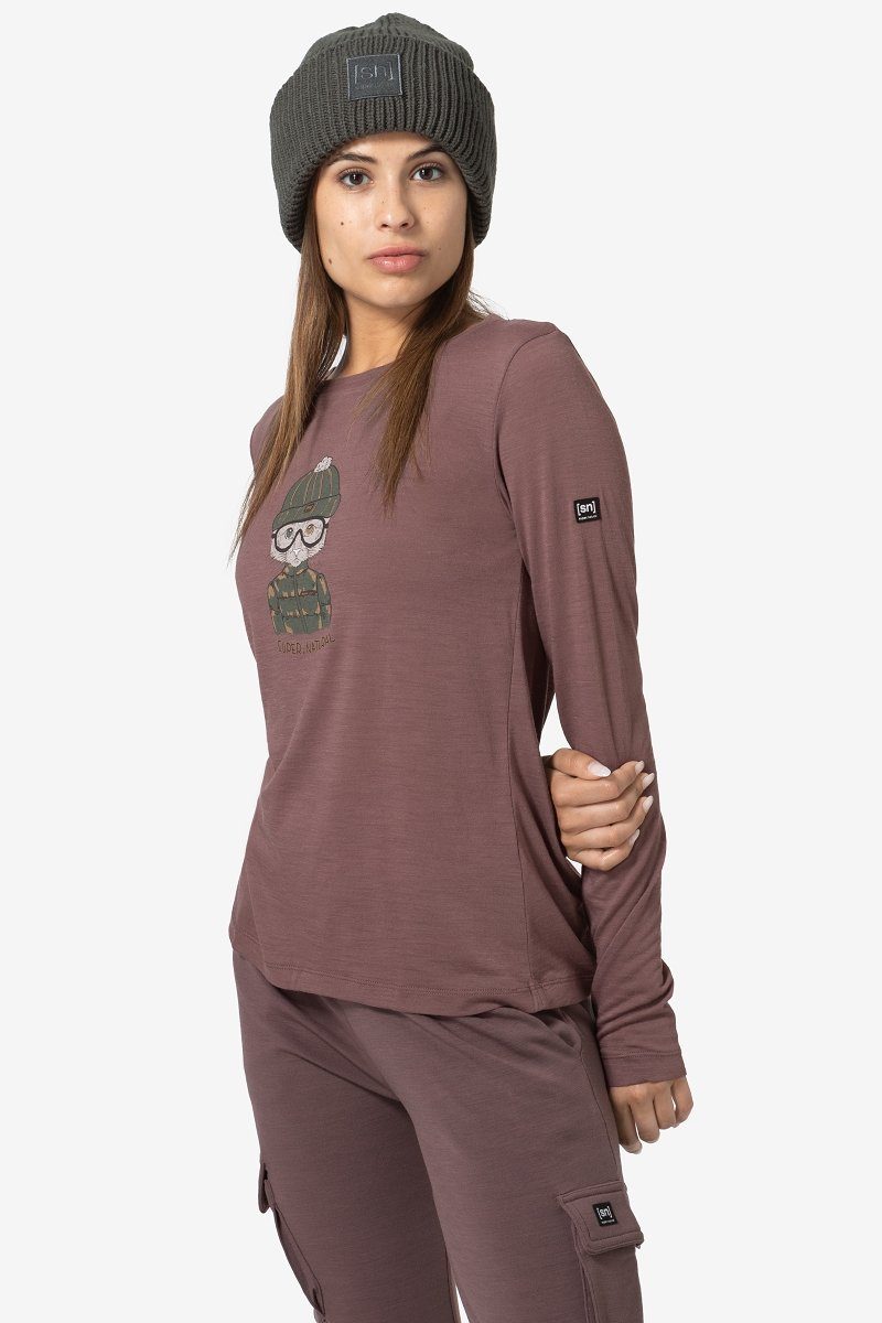 SUPER.NATURAL Langarmshirt Merino Longsleeve W SNOW günstig online kaufen