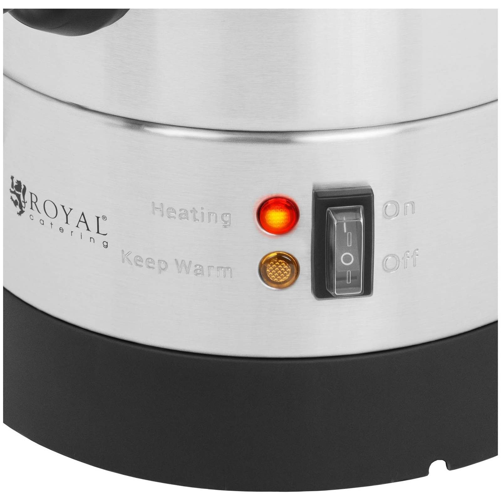 Royal Catering Heißwasserspender 8,7 L Wasserkocher Edelstahl doppelwandig Heißwasserbereiter Gastro, 1500 W, verschiedene Größen