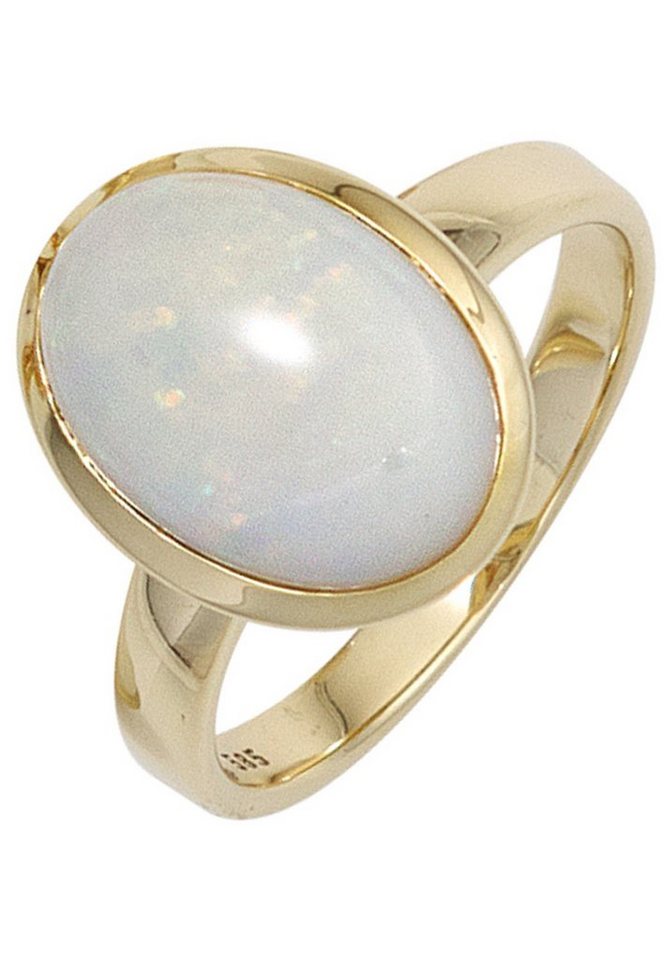 JOBO Goldring, 585 Gold mit Opal-Cabocho... JOBO Goldring, 585 Gold mit Opal-Cabocho...