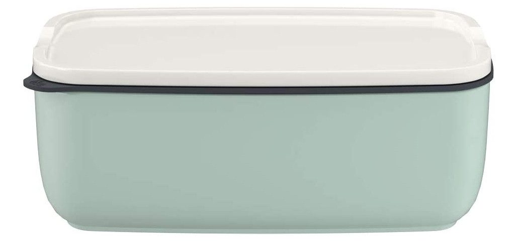 Villeroy & Boch Lunchbox ToGo & ToStay Lunchbox L eckig mineral 0,64 l, Porzellan / Silikon