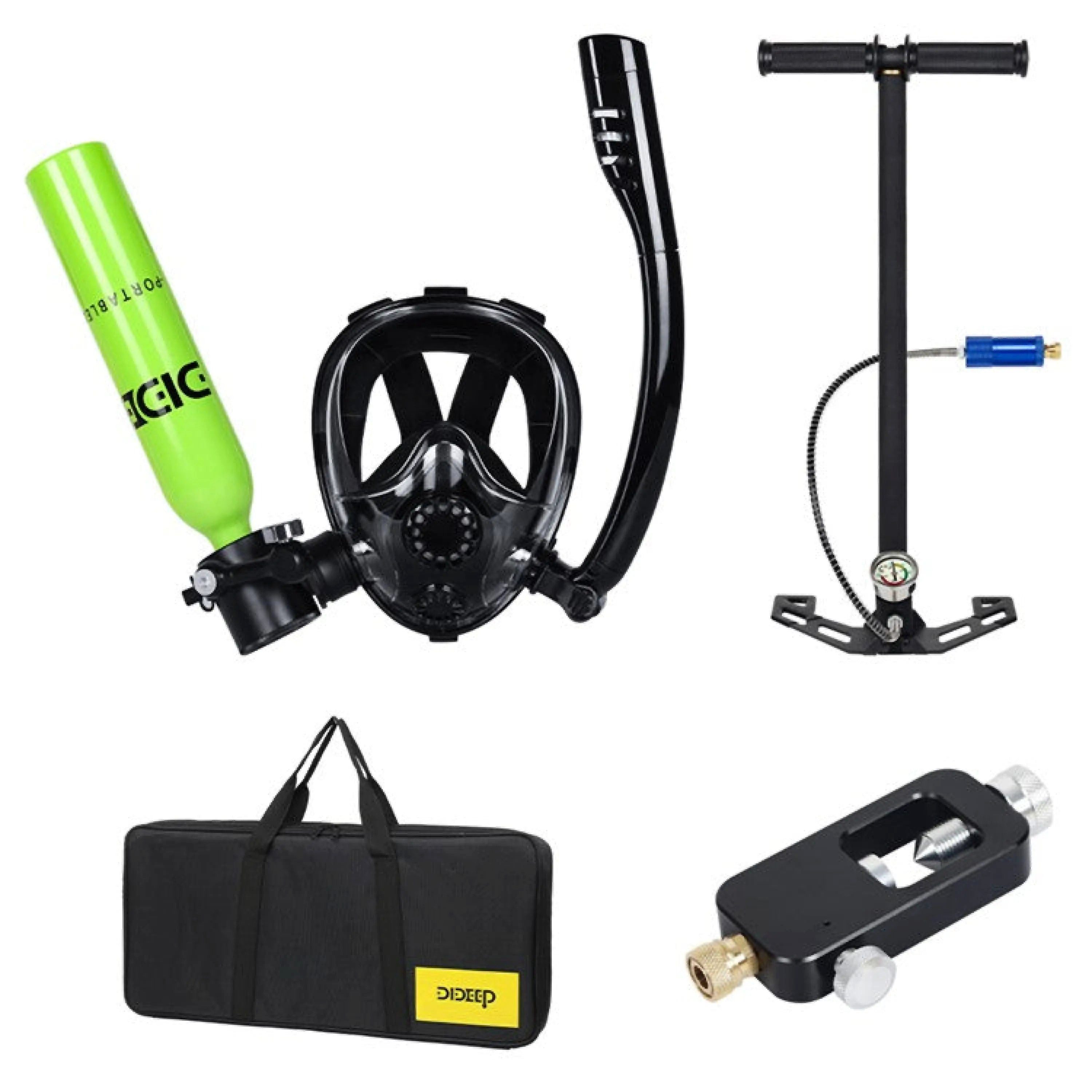 Sport-Knight® Tauchset Mini-Tauchgerät 0,5L, Komplett-Set für Schnorchler & Taucher
