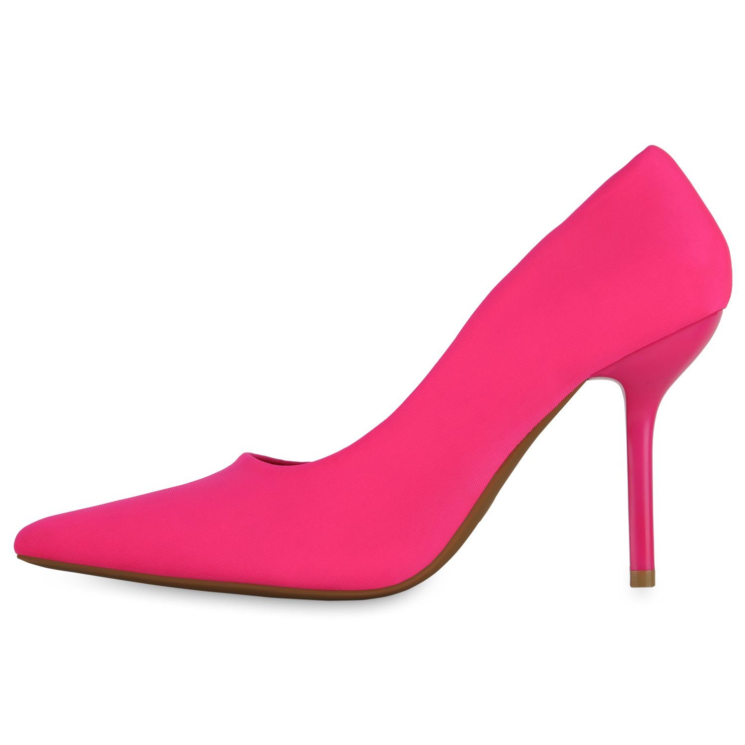 Neon Pink Schuhe Bequeme Pumps VAN HILL 839349