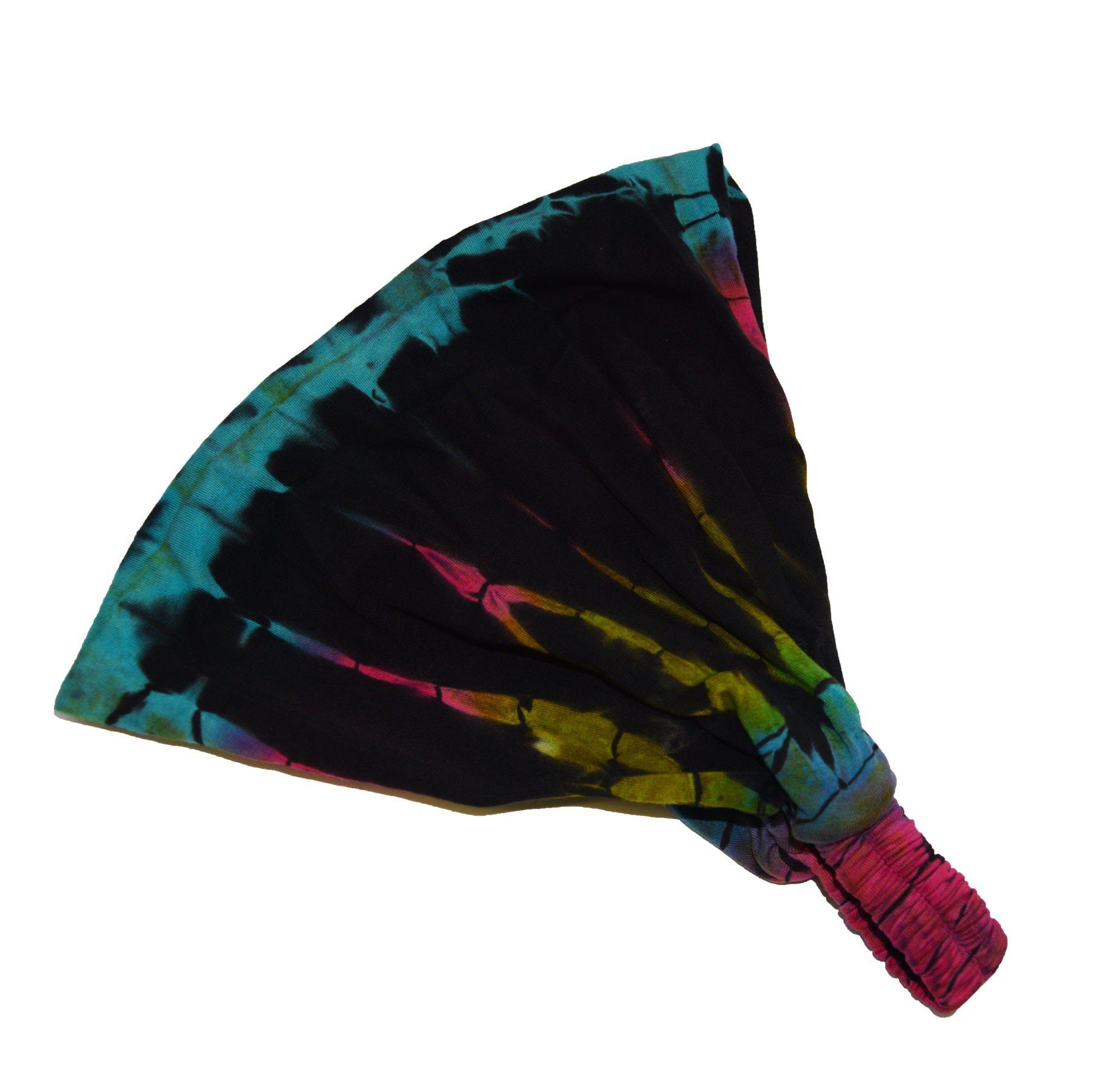 SIMANDRA Haarband Batik Kopfband aus Baumwolle verschiedene Farben Schwarz