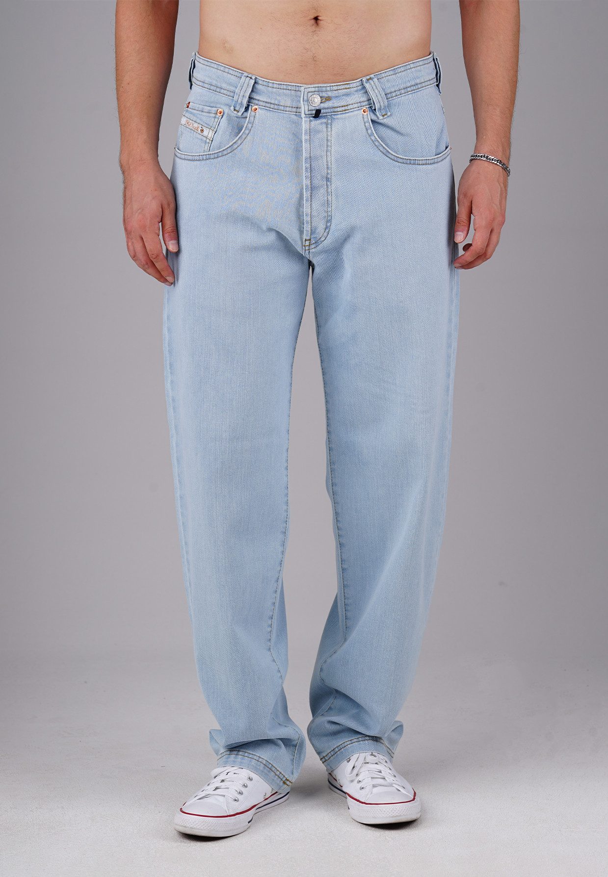 PICALDI Джинсы 5-Pocket-Jeans Loose Tapered Fit Zicco 471 Palesky - Ice Blue Vintage (1-tlg) Stretch
