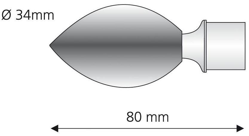 nussbaum Ø Liedeco, (Set, 16 Gardinen, 1-St), Egg, mm Gardinenstangen Gardinenstangen-Endstück für