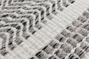 Wollteppich TRONDHEIM 05, THEKO, rechteckig, Höhe: 10 mm, Flachgewebe, gestreift, reine Wolle, handgewebt