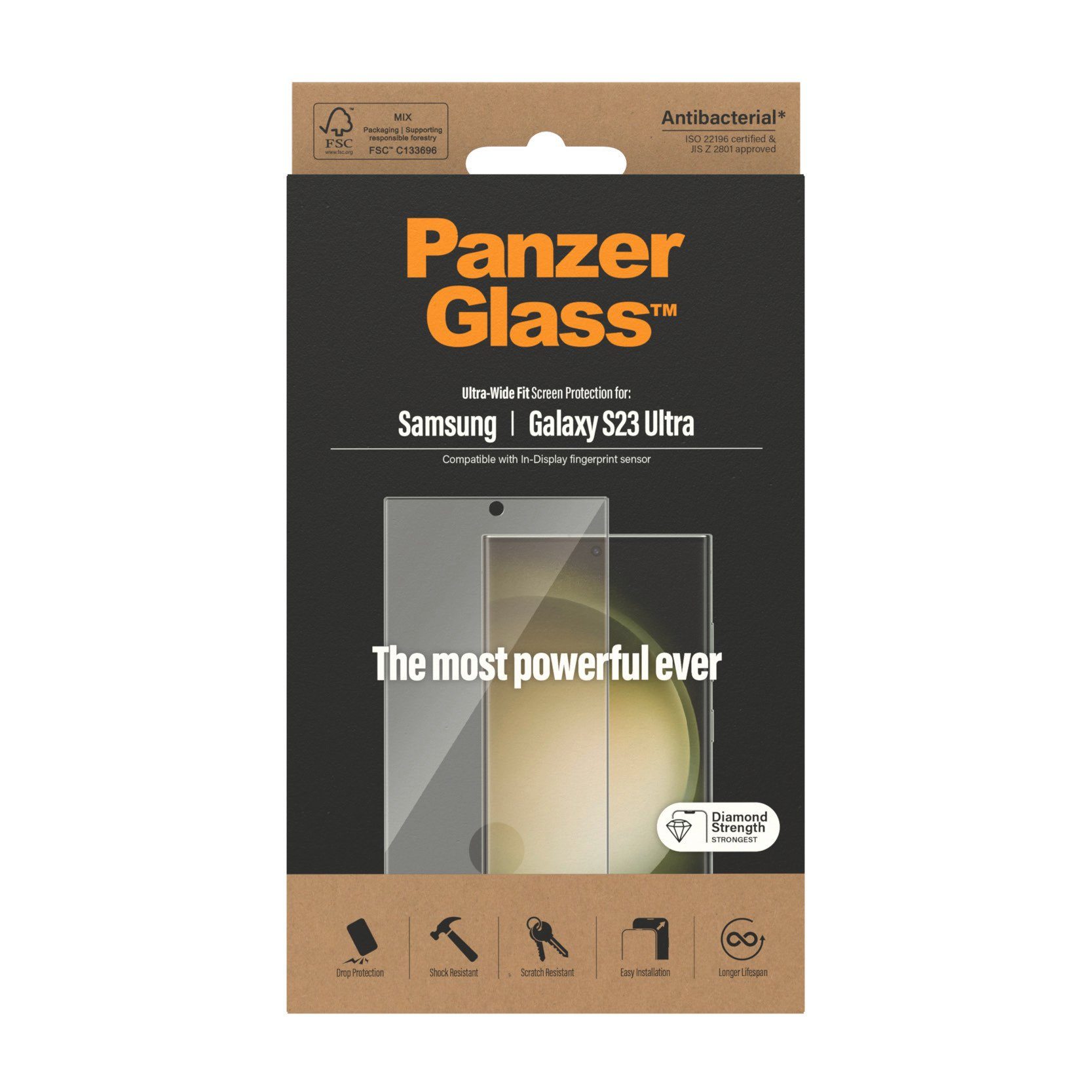 PanzerGlass Displayschutzfolie Screen Protector Samsung Galaxy S23 Ultra, UWF