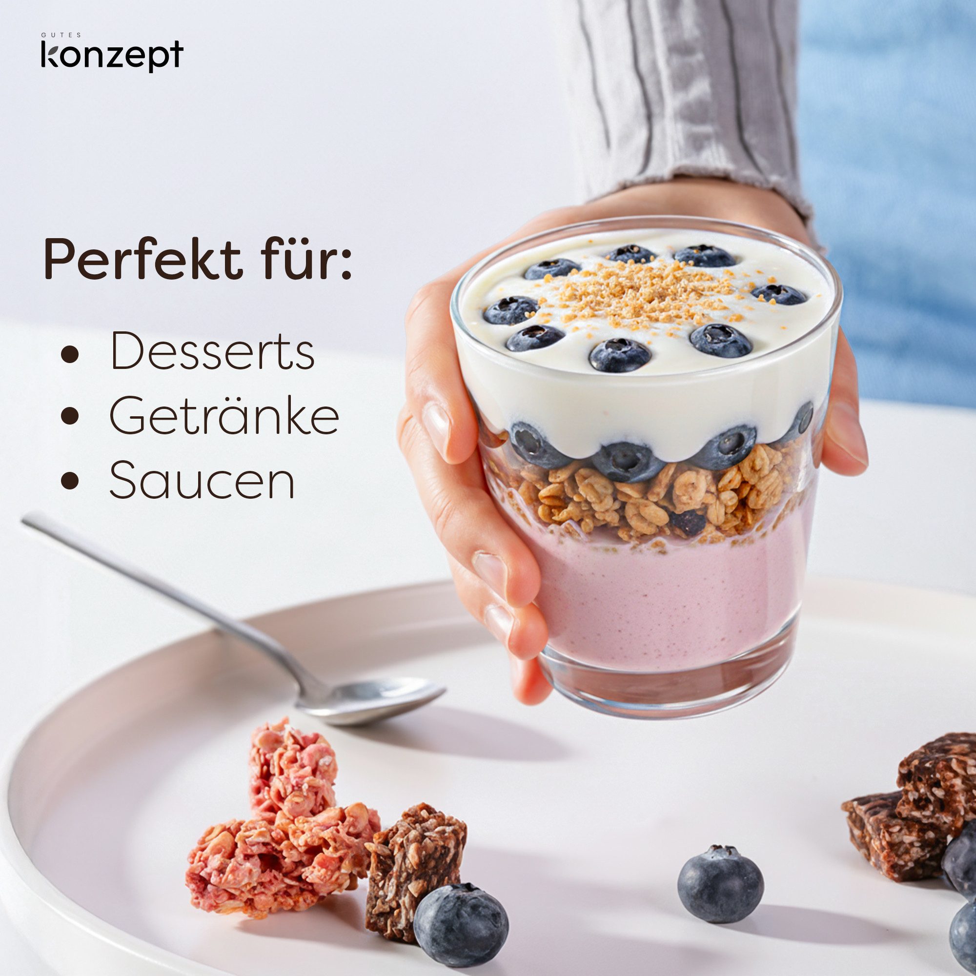 KONZEPT Dessertschale Set 200 ml – Trapezförmiges Design mit dickem Boden, (12-tlg), ideal für Tiramisu, Cheesecake & Panna Cotta, Spülmaschinenfest