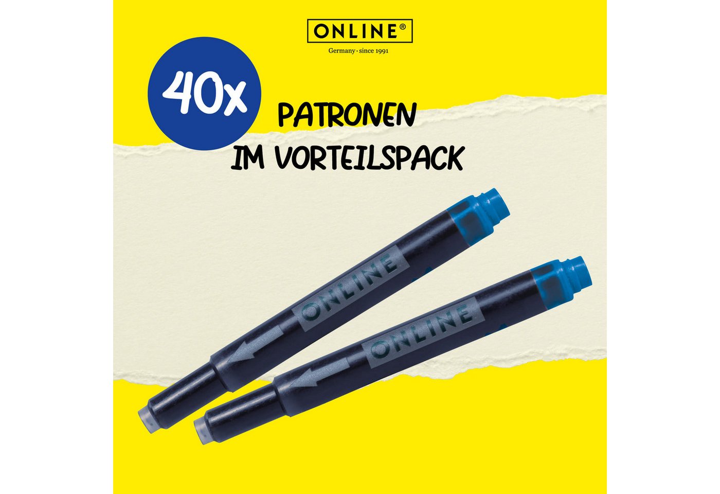 Thumbnail - Online Pen Kombi-Tintenpatronen Tintenpatrone (Universal-Füllhalter Patronen auch passend für LAMY, Pelikan, etc., Fülle...
