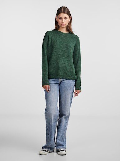 pieces Green NOOS O-NECK BC Strickpullover Trekking KNIT PCJULIANA LS