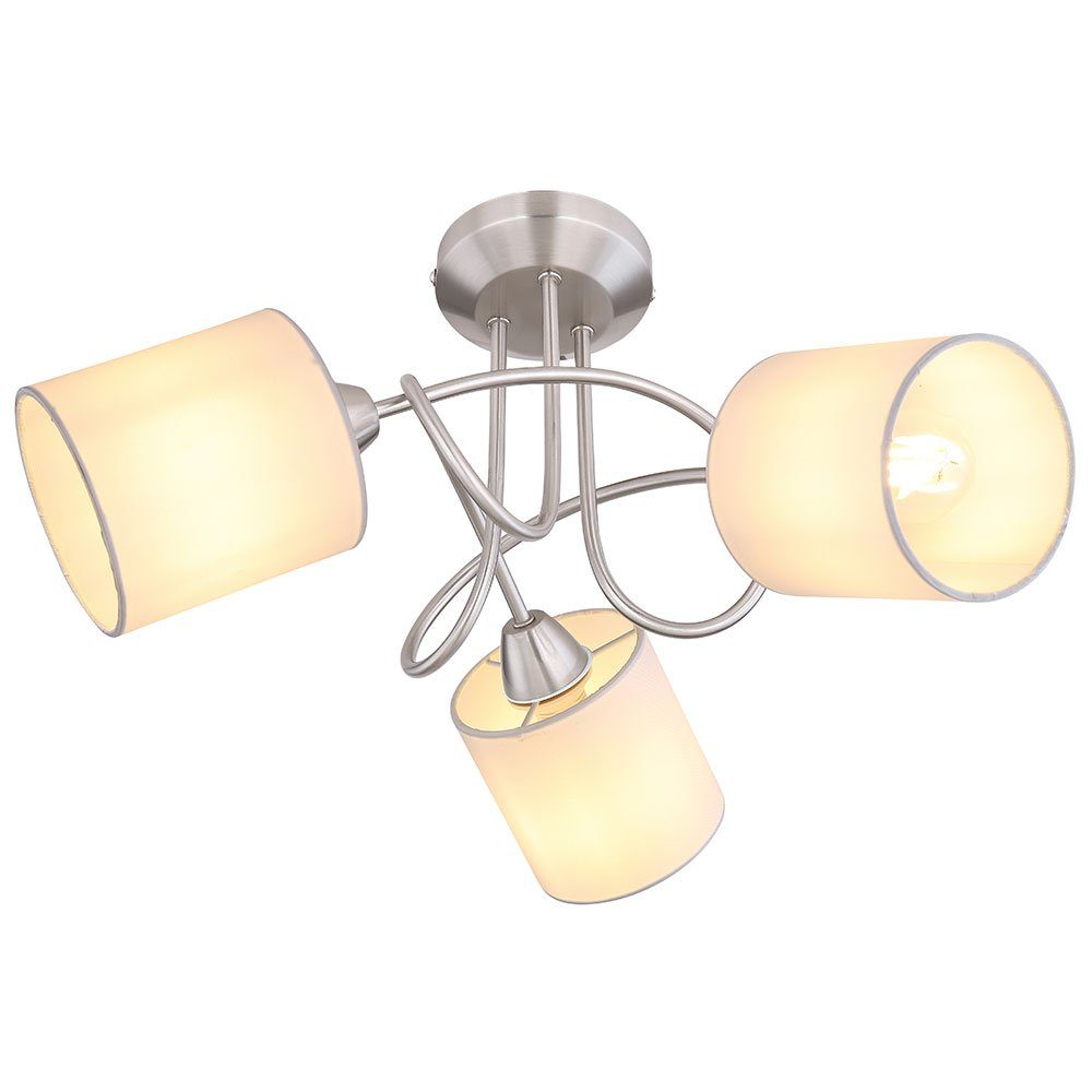 Spotlampe Deckenleuchte nicht Leuchtmittel weiß Flammig Deckenlampe inklusive, Globo Metall 3 Deckenspot,