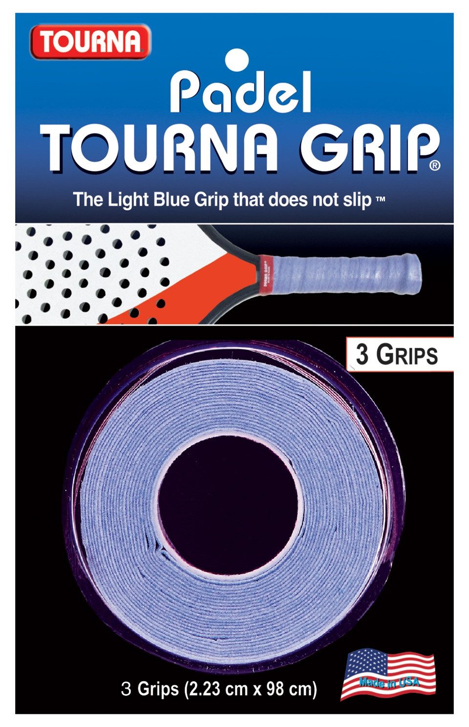 Griffband Overgrip Grip Padel (Griffigkeit, Komfort) blau 3er