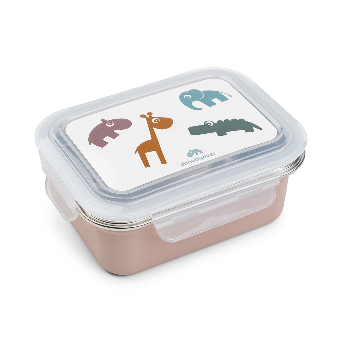 Done by Deer Lunchbox Brotdose Deer friends Edelstahl 750 ml 18 x 14 x 7,5 cm