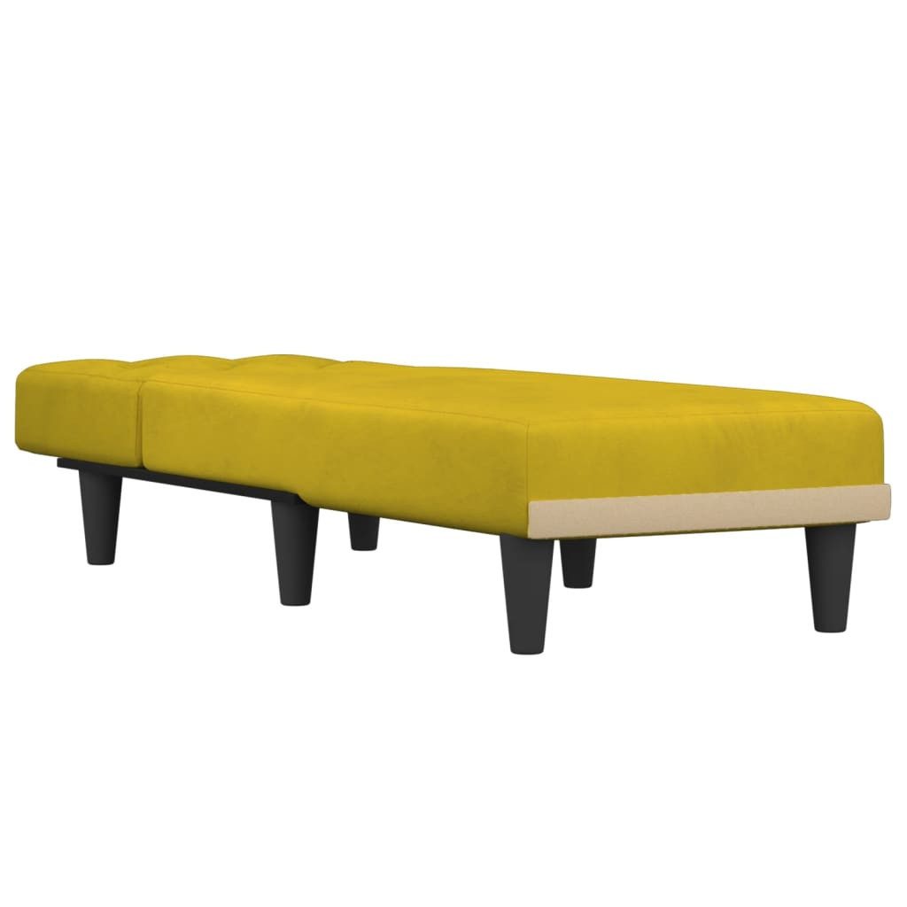 vidaXL Chaiselongue, Chaiselongue Gelb Samt