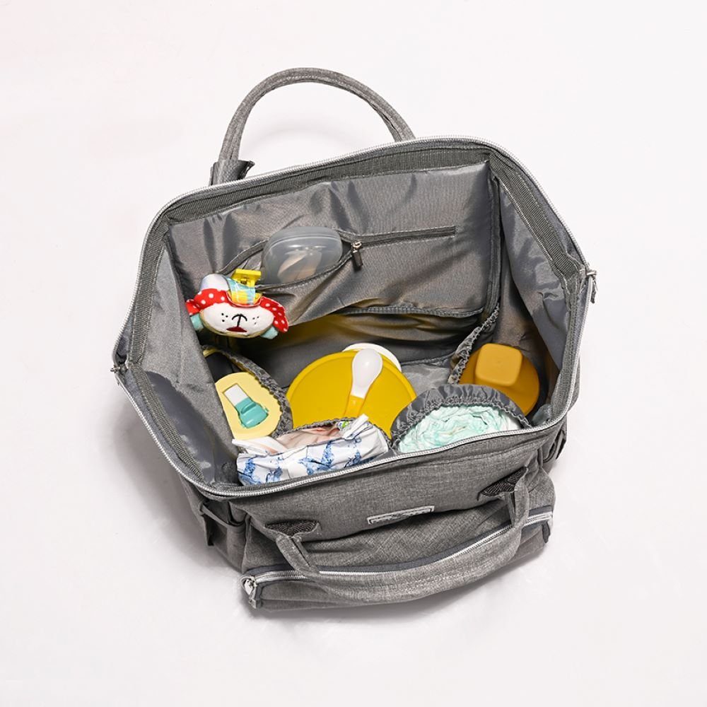 Wickelunterlage Lorelli Tina Rucksack Wickeltasche (1-tlg), Innenfach beige Kinderwagentasche Reißverschluss