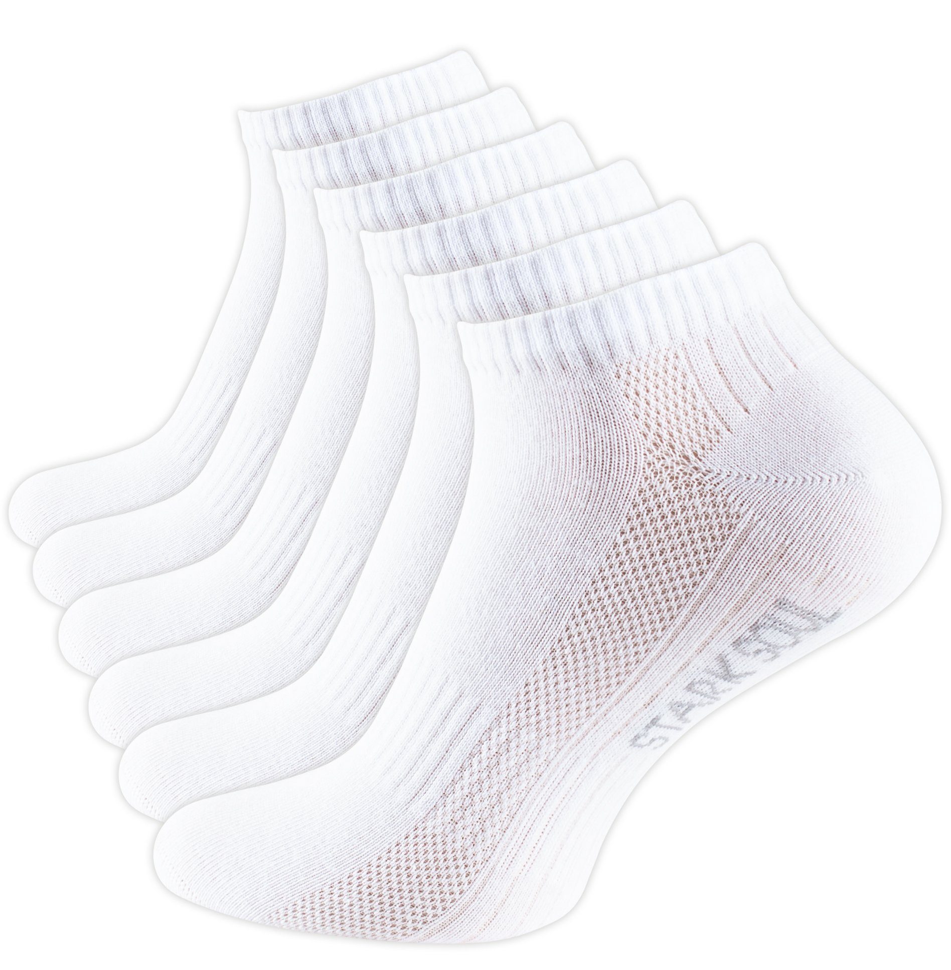 Stark Soul® Sneakersocken Sneaker Socken Mesh gekämmte Baumwolle, Premium Qualität, Unisex 6 Paar