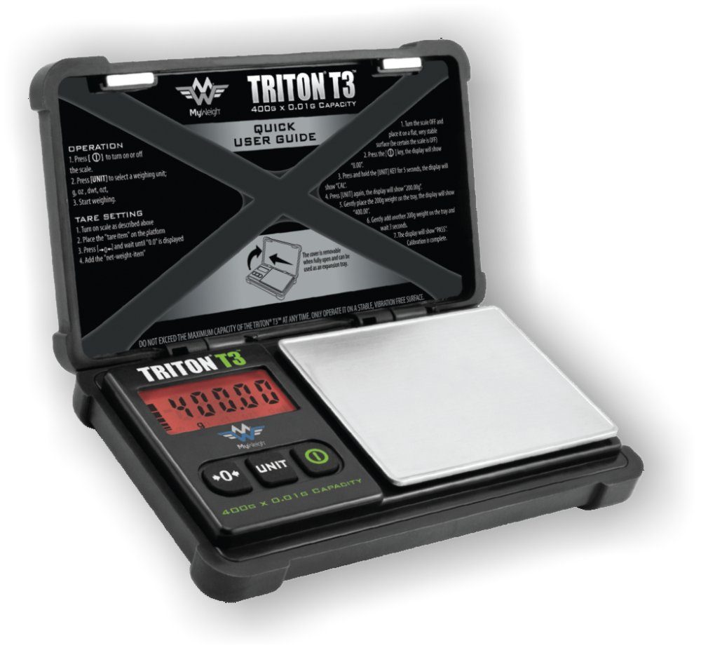 Neue Version MyWeigh Feinwaage Triton T3 Goldwaage Taschenwaage Feinwaage 0.01g 400g