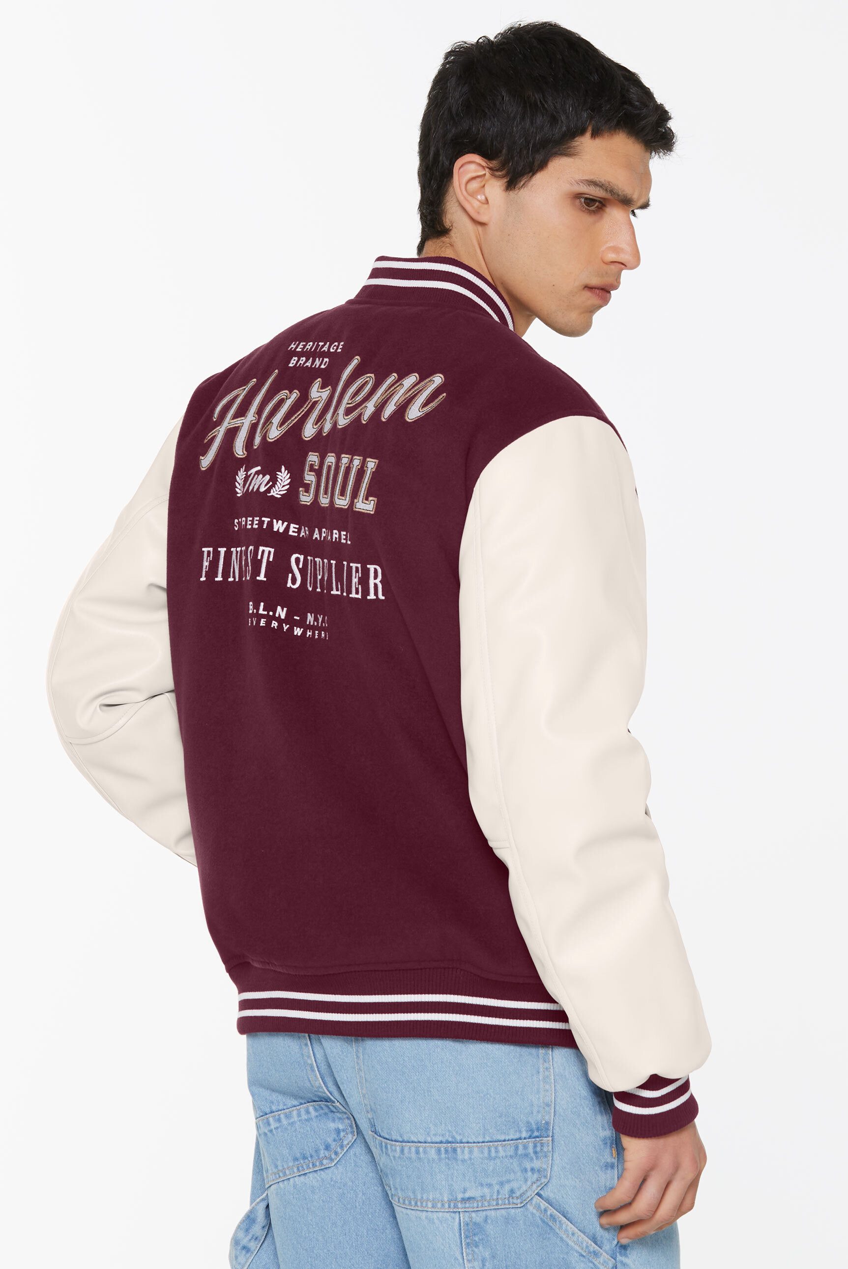 Harlem Soul Collegejacke mit Stickerei