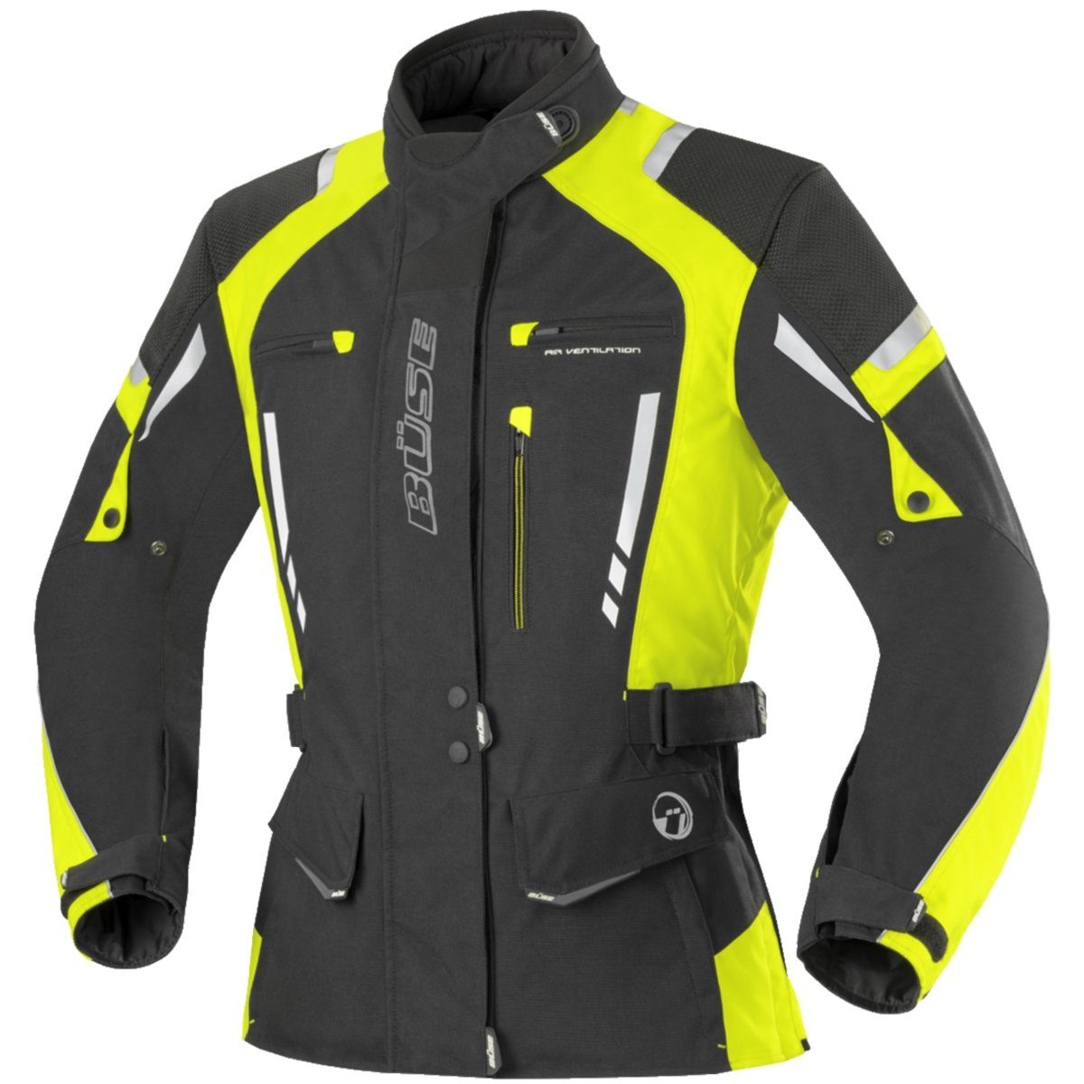Büse Motorradjacke Büse Torino Pro Damen Jacke schwarz / neongelb