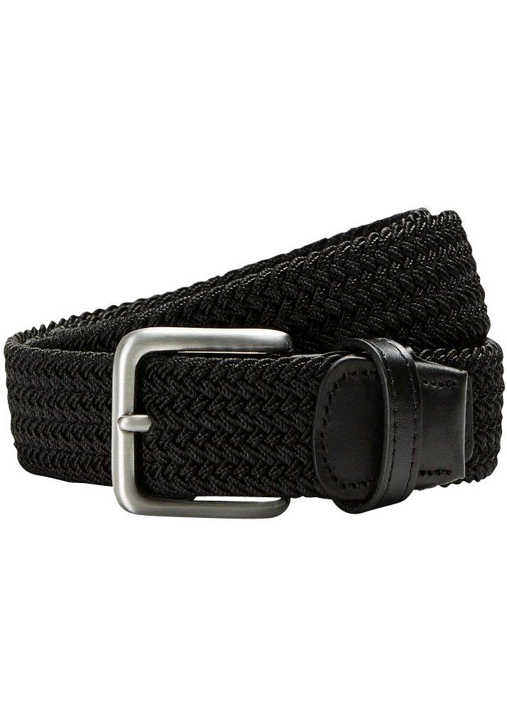 Jack & Jones Flechtgürtel JACSPRING WOVEN BELT, Klassische  Metallstiftschnalle