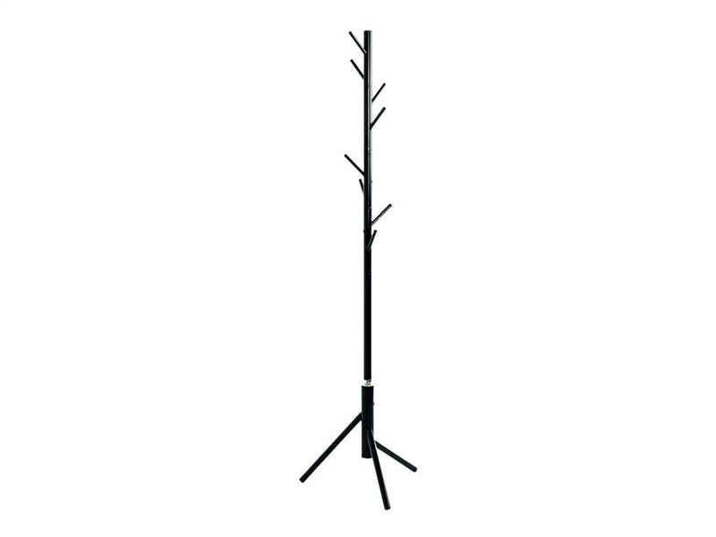 HAKU Garderobenständer, (1 St), schwarz lackiert Stahlrohr 8 Haken 48x173cm