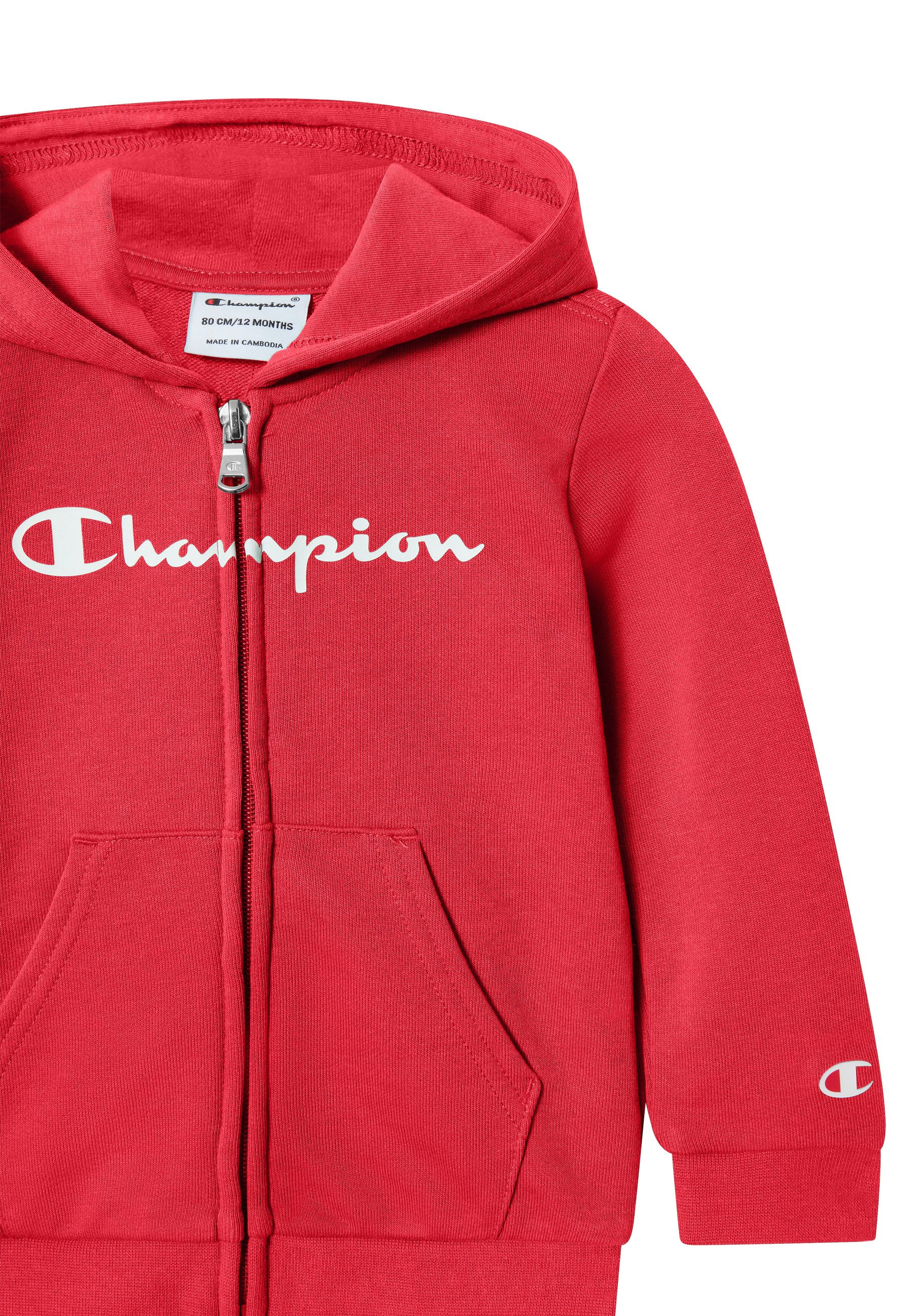 Champion Jogginganzug Hooded Full Zip Suit (2-tlg), 2-teiliges Set aus Jacke und passender Hose, atmungsaktiv