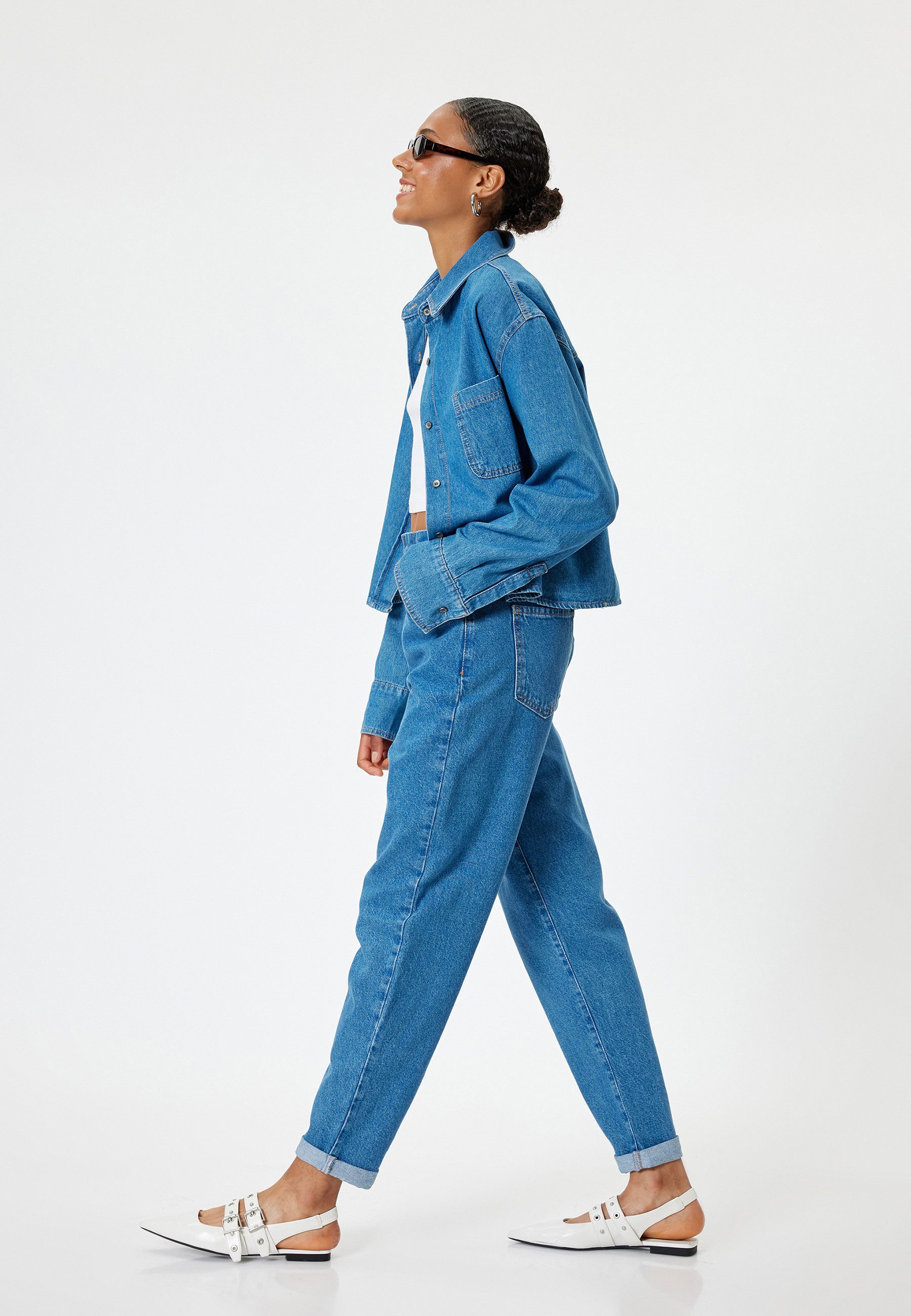 Koton High-waist-Jeans Hohe Leibhöhe Mom