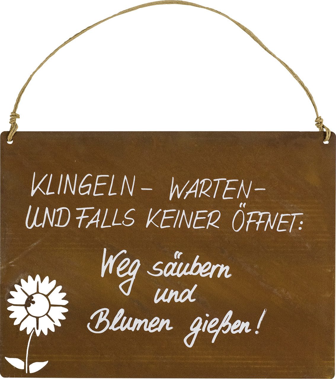 BADEKO Dekohänger Badeko Dekotafel Blume 34 cm rostbraun