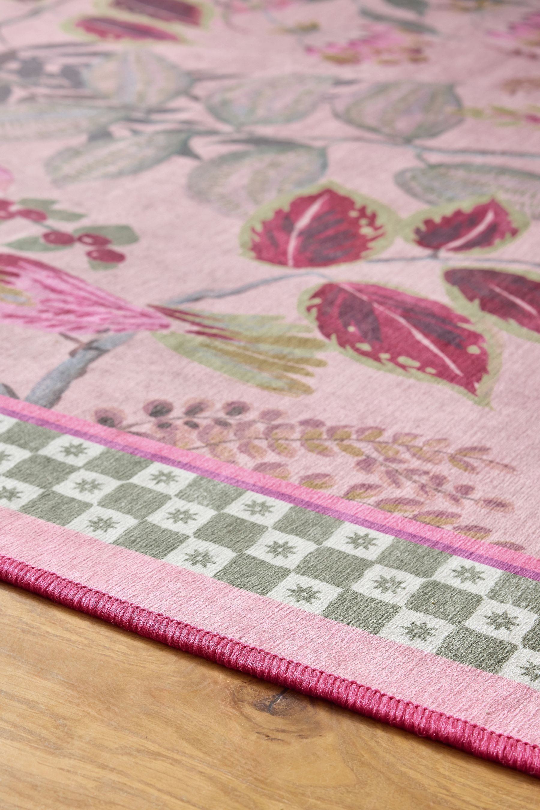 Next Teppich Waschbarer Läufer, Blumenmuster, exotischer Affe