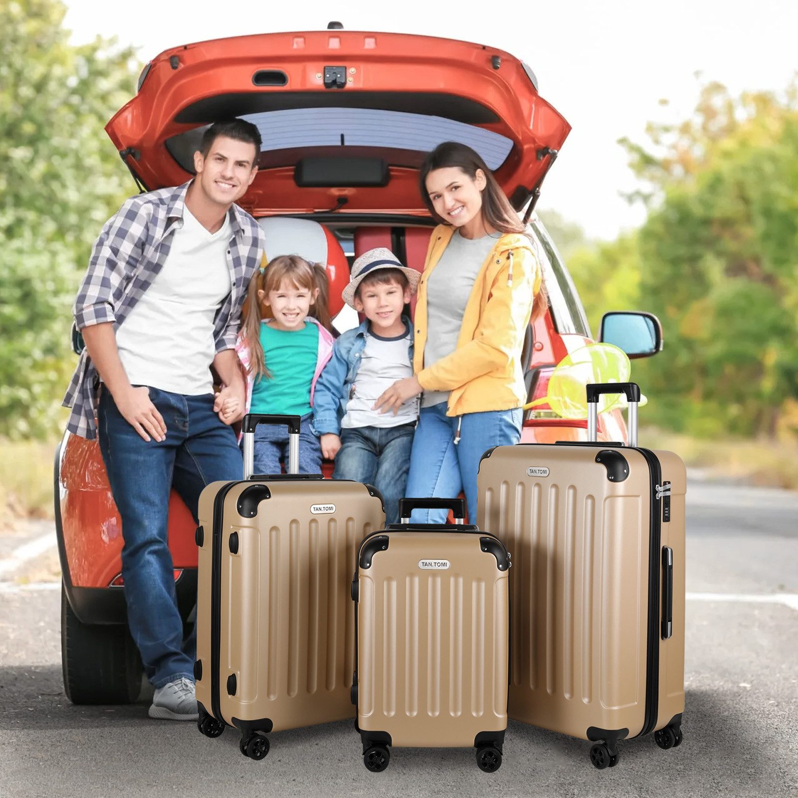 TAN.TOMI Handgepäckkoffer Koffer Trolley Rollkoffer Reisekoffer Handgepäck günstig online kaufen