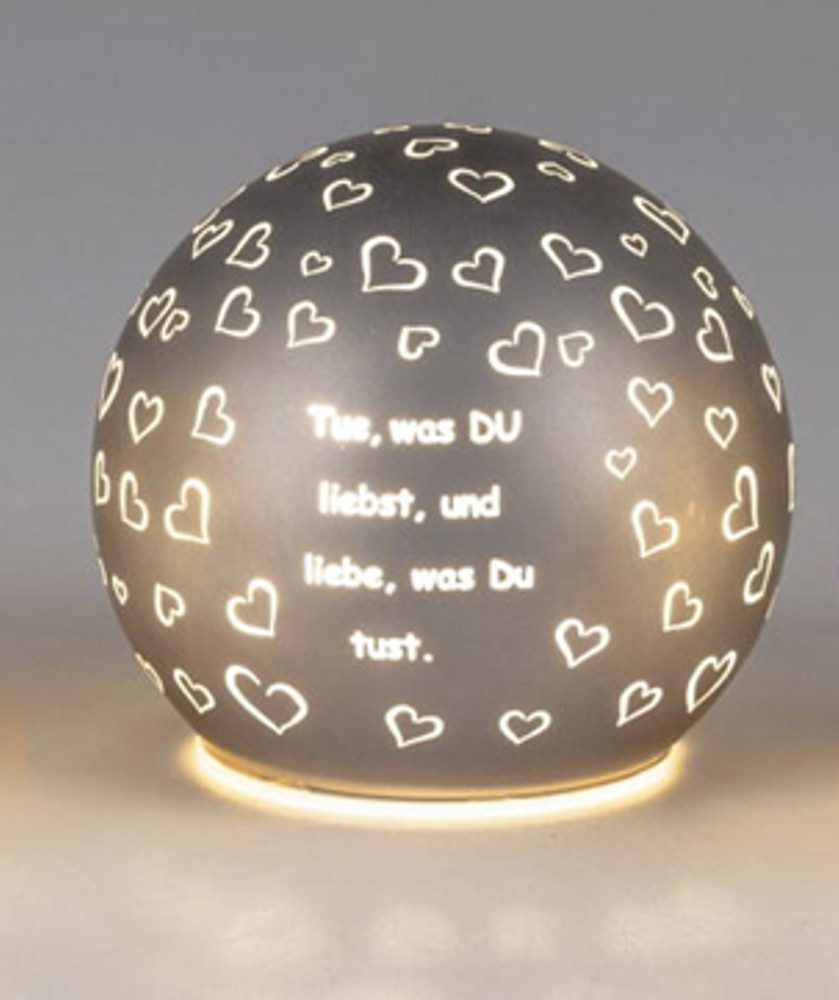 formano LED Dekolicht Kugel grau 12 cm - Tue was du liebst, LED fest integriert