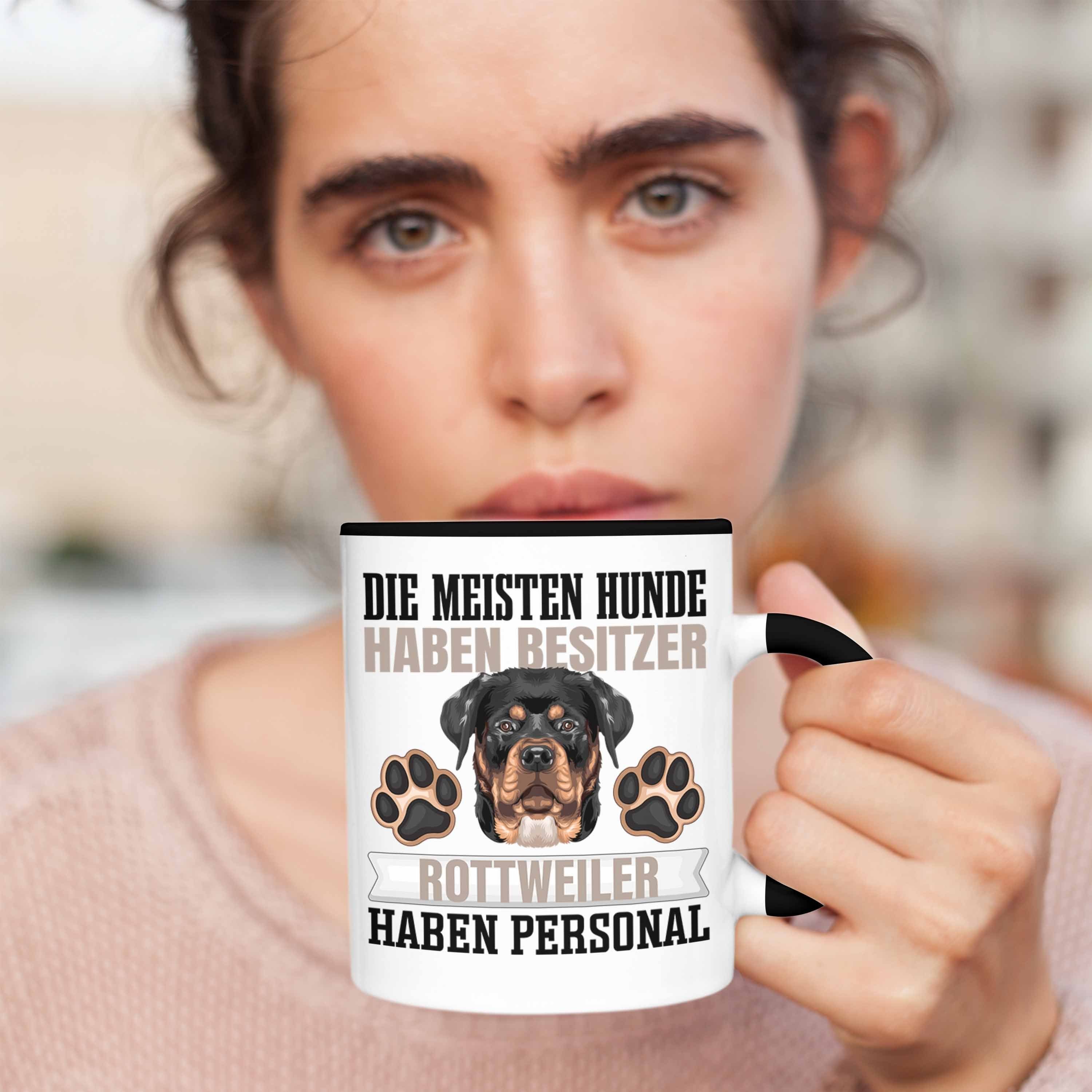 Tasse Besitz Lustiger Schwarz Tasse Geschenkidee Trendation Besitzer Rottweiler Spruch Geschenk