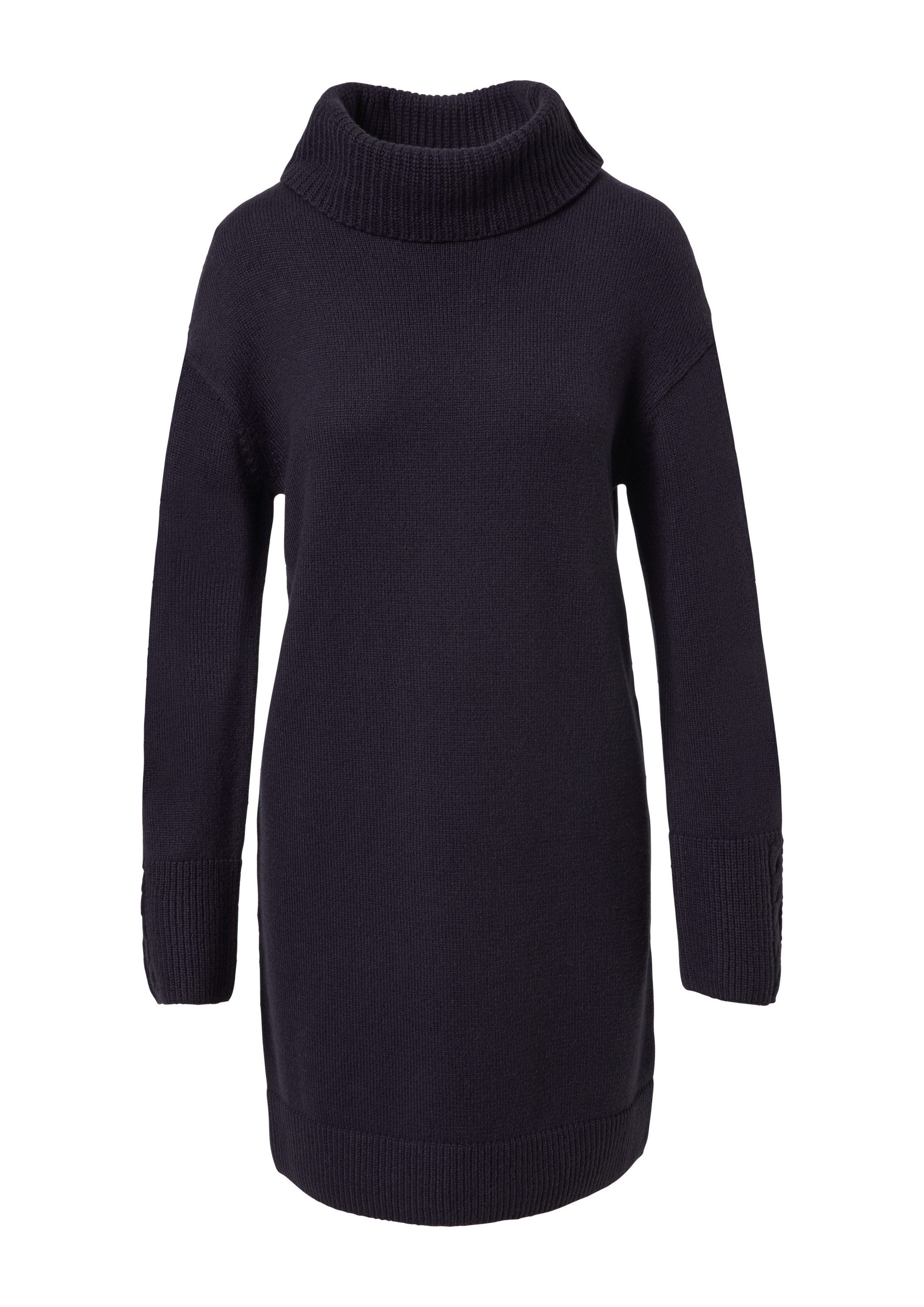 comma Minikleid Kleid Mini-Strickkleid mit Zopfdetail am Ärmel