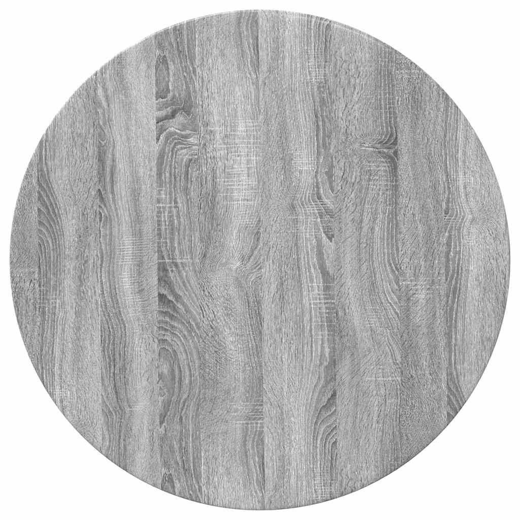 vidaXL Tischplatte Tischplatte Grau Sonoma Ø 70 x 1,5 cm Holzwerkstoff (1 St)