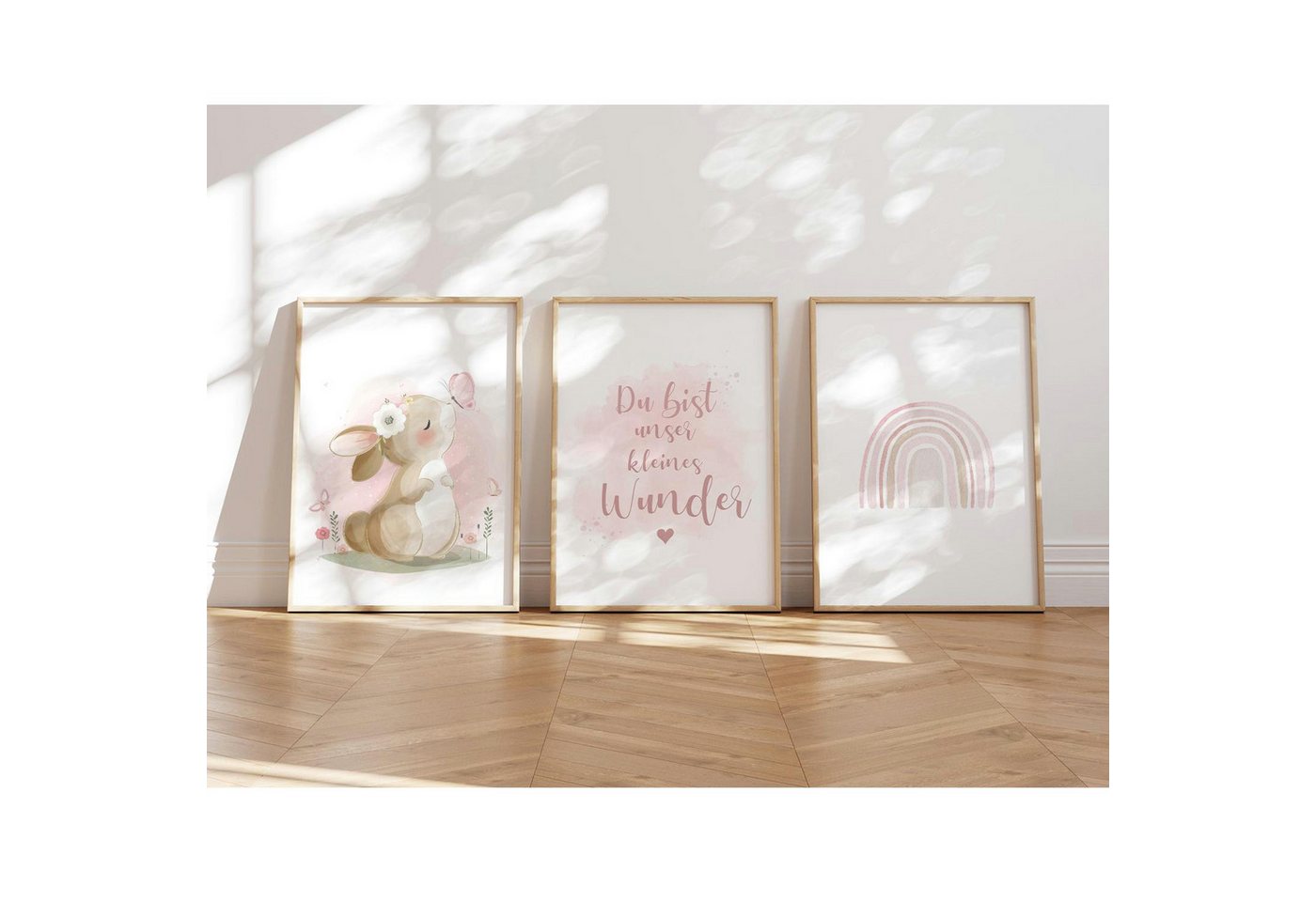 MeinBaby123® Poster Bilder Kinderzimmer, Poster Kinderzimmer Deko, Babyzimmer Deko, Spruch Wandbilder, Boho, Tiere