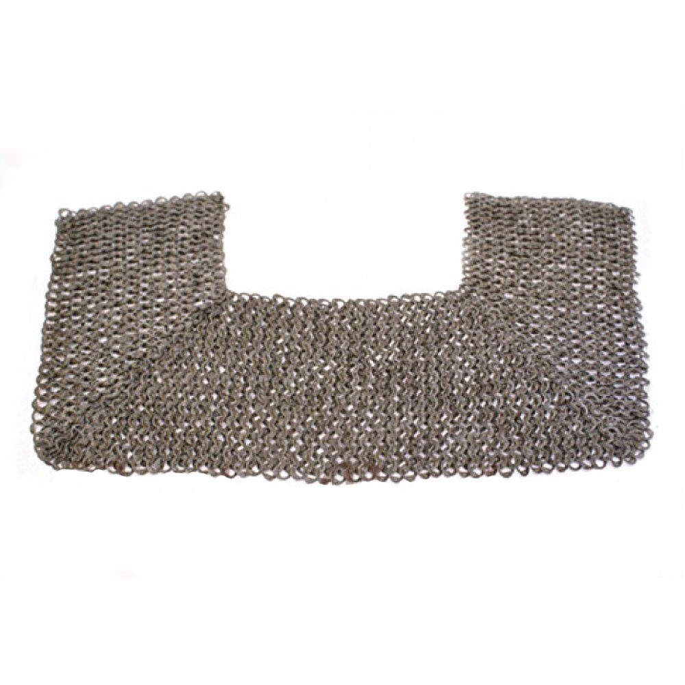 Ritter-Kostüm Kettenkragen, Flachringe mit Keilnieten und gestanzte Flachringe Ø 8mm