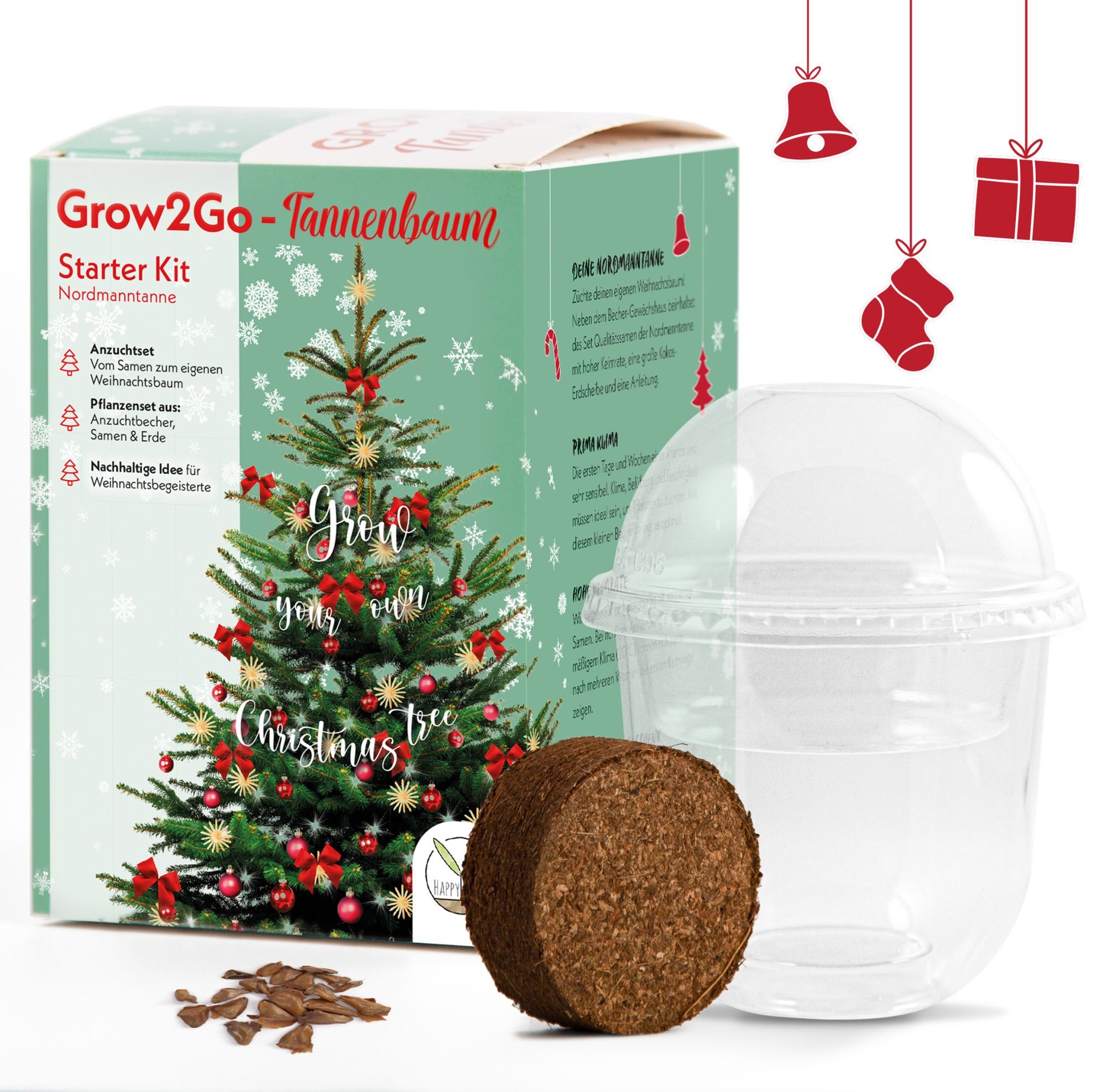 Blumensamen Der eigene Weihnachtsbaum zum selber Pflanzen - Starter Kit Anzuchtset