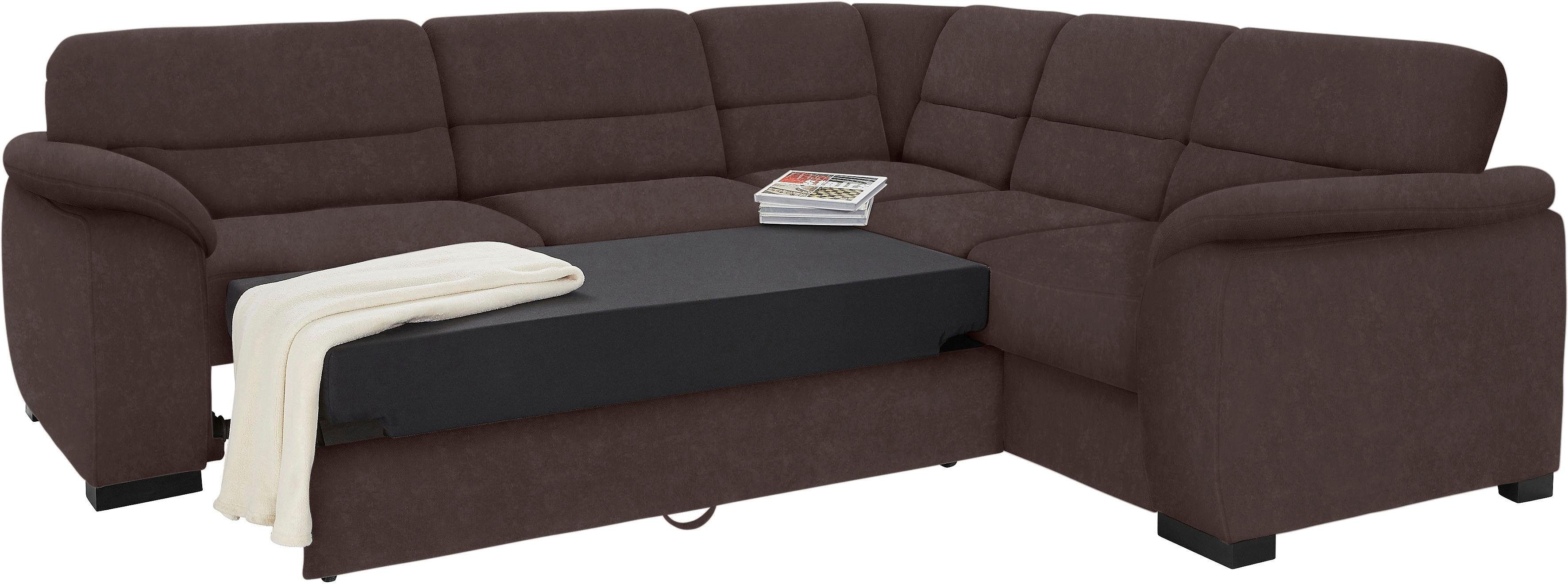 sit&more Ecksofa Montego L-Form, B: 256cm, wahlweise mit Bettfunktion und S günstig online kaufen