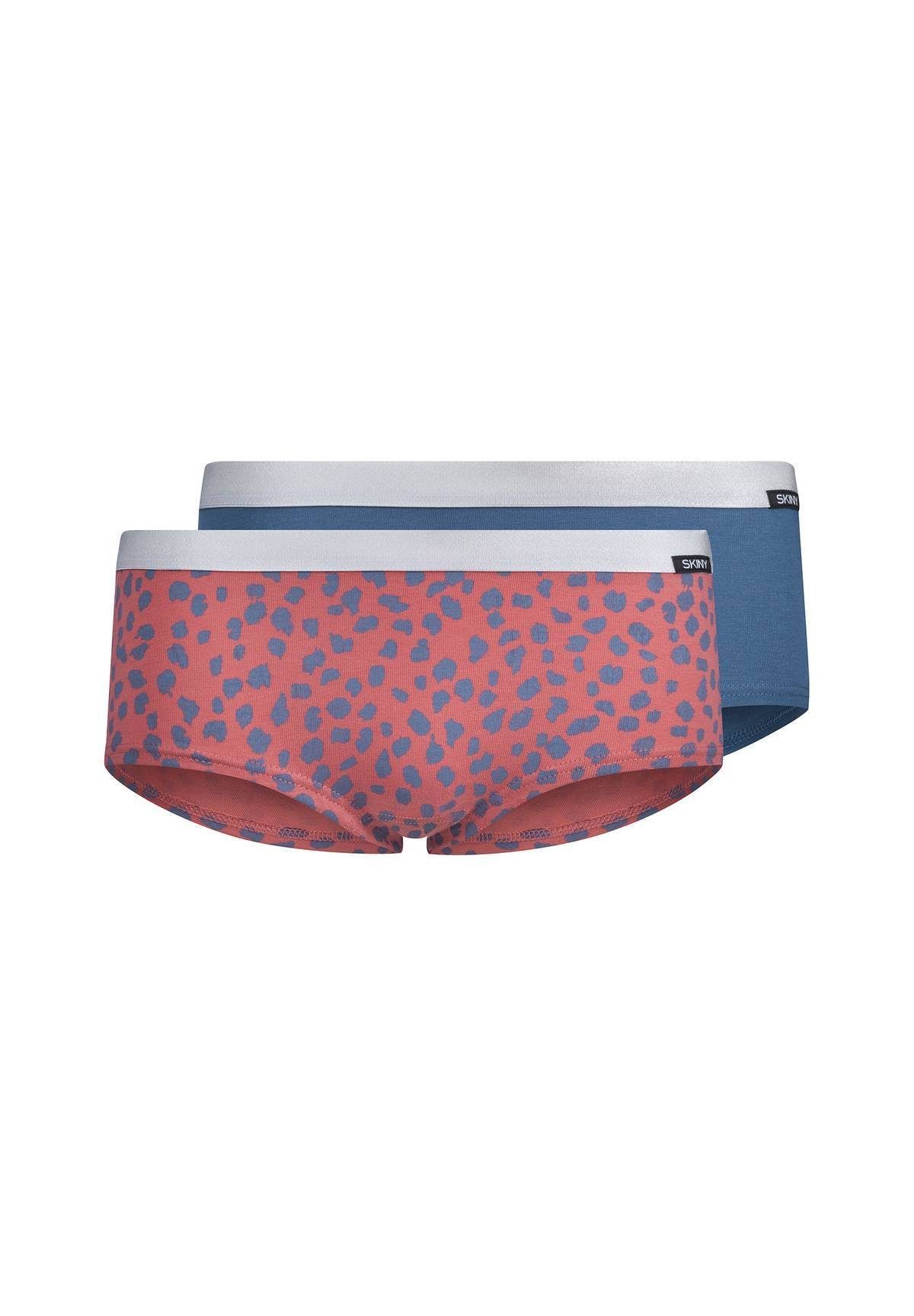 Unterhose, Briefs, Slip, Mädchen Pink/Blau 2er Skiny - Slip Cotton Pack