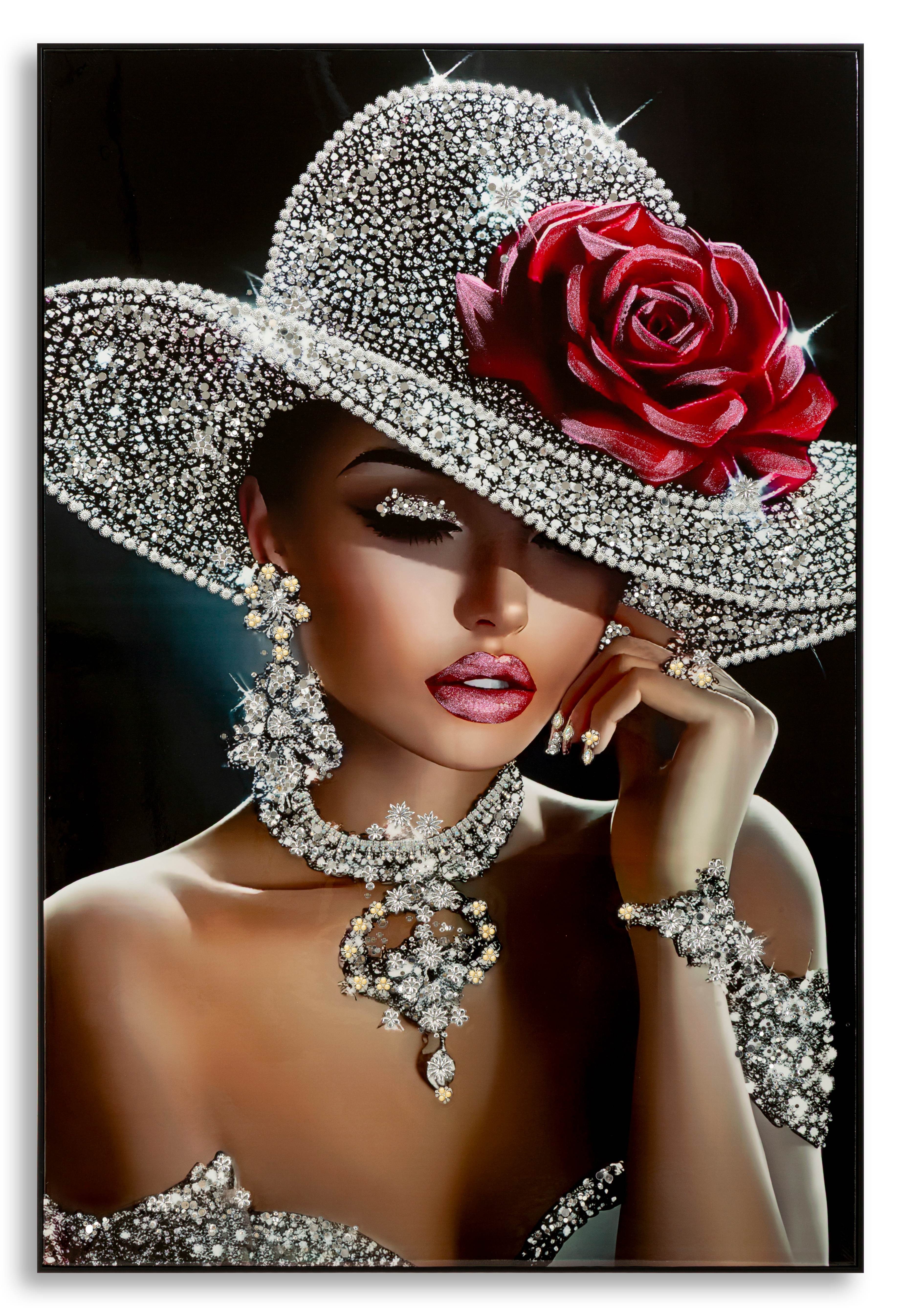 MF Leinwandbild Wandbild Orléans Belle Éclat Glamour Frau 102x152cm, (1 St)