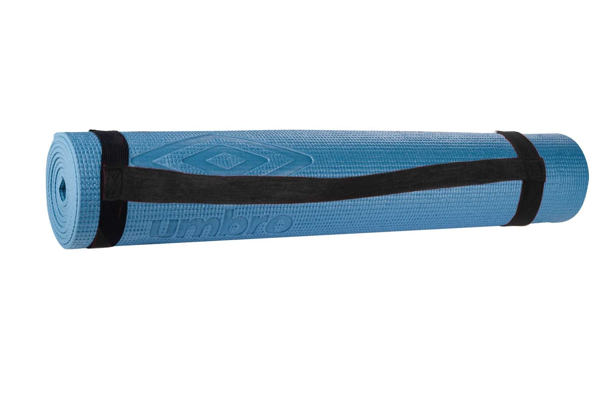 Umbro Yogamatte aufrollbar Tragegurt), blau Fitnessmatte mit Yogamatte abnehmbarem (Sportmatte
