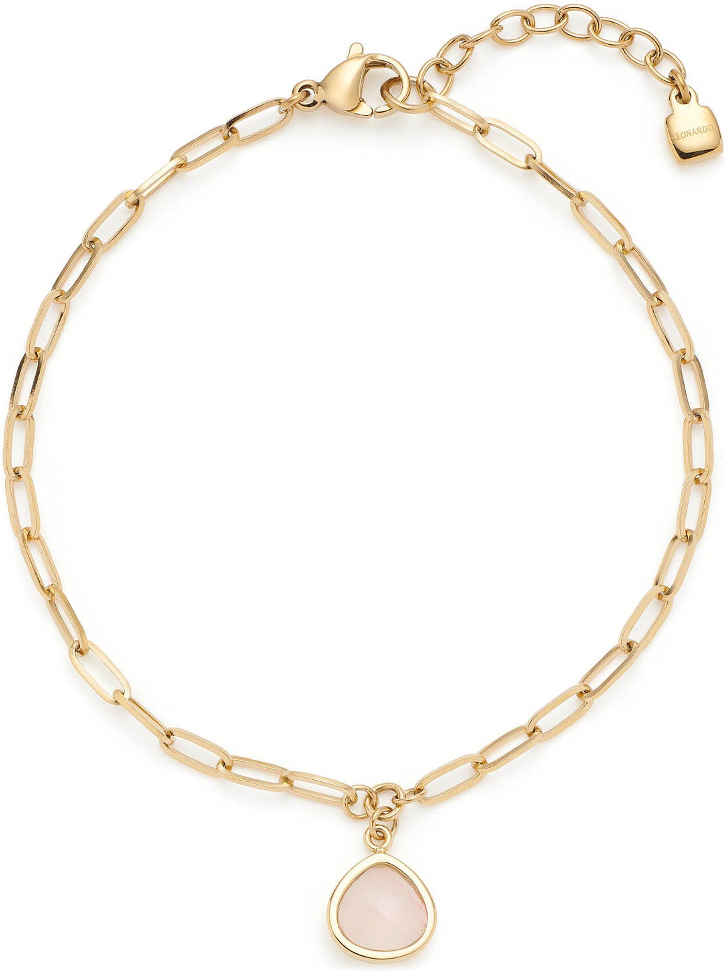 Edelstahlarmband Leonardo Damen-Armband Edelstahl Glasstein