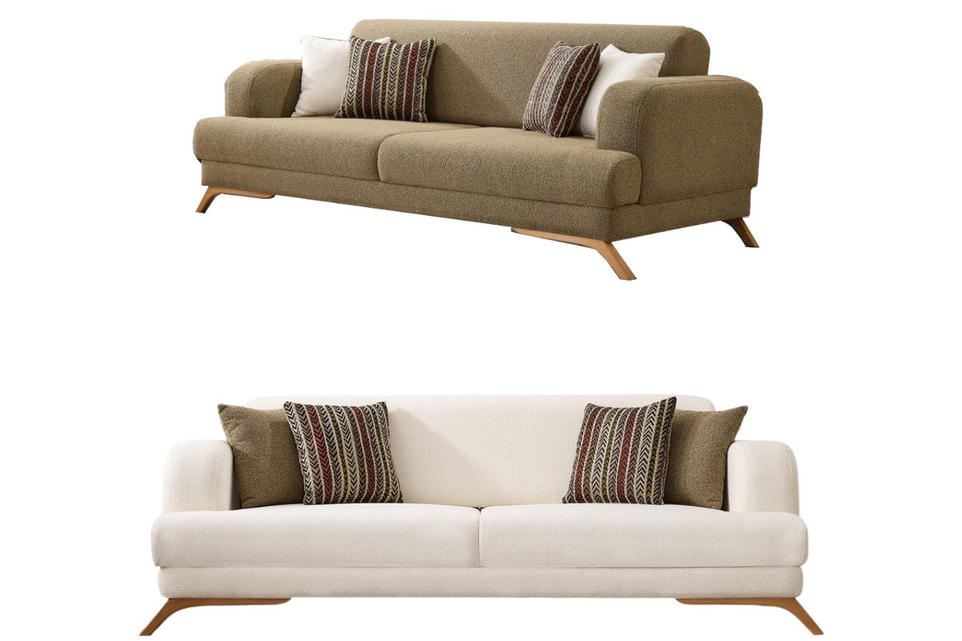 Villa Möbel Polstergarnitur Nairobi, (Set, Set besteht aus: 2 Sitzer+2 Sitzer), Hand Made Quality, pflegeleichter Mikrofasersamtstoff