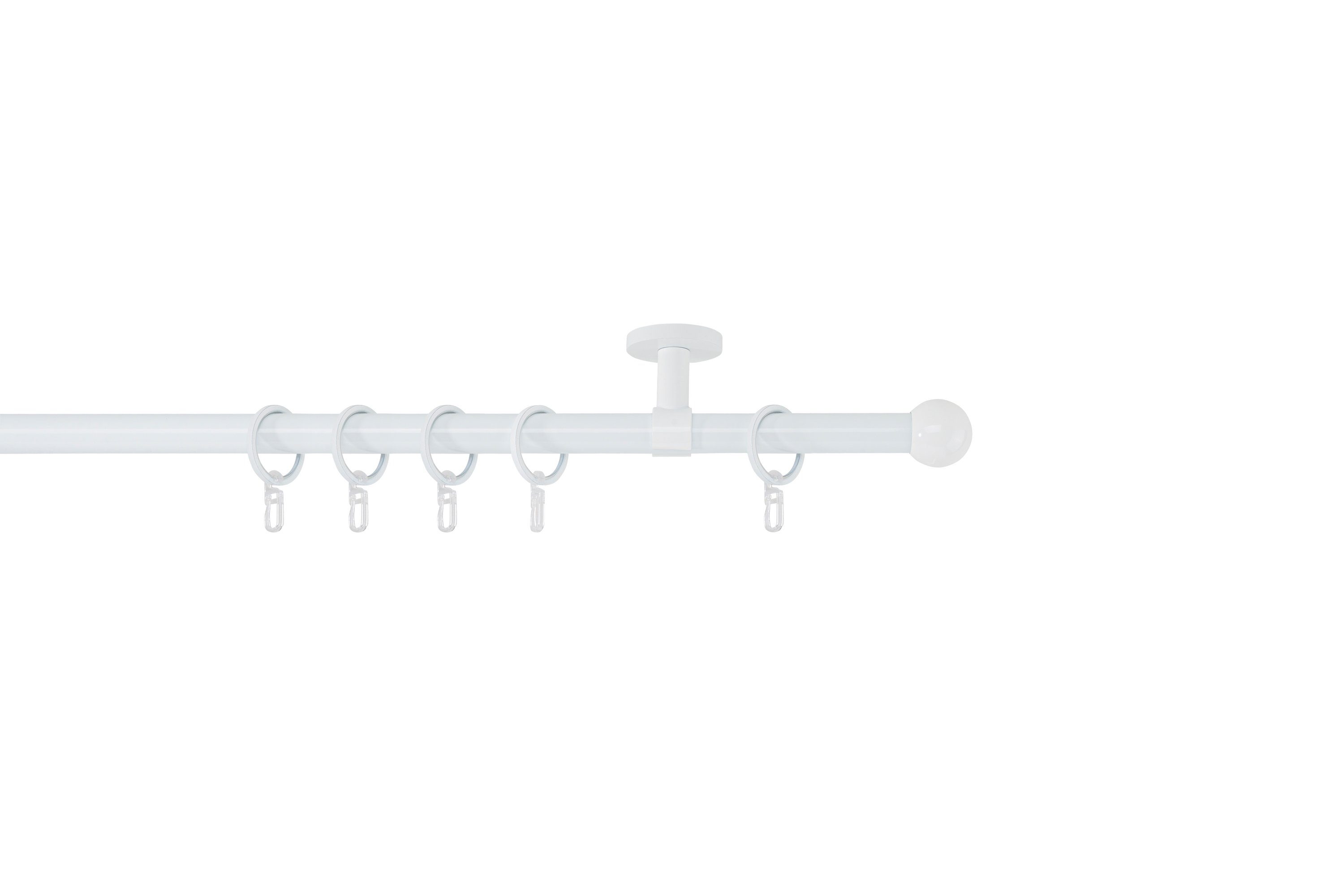 ondeco Gardinenstange Rundrohr Deckenabstand 4cm Ball, günstig online kaufen