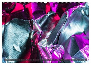CALVENDO Wandkalender Experimentelle Makrofotografie mit Eisenpulver und Aluminiumfolie (Premium, hochwertiger DIN A2 Wandkalender 2023, Kunstdruck in Hochglanz)