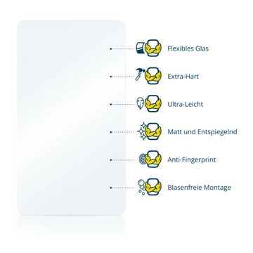 BROTECT Panzerglasfolie für Raspberry Pi Touchscreen 7", Displayschutzglas, 3 Stück, Schutzglas Glasfolie matt entspiegelt Anti-Reflex