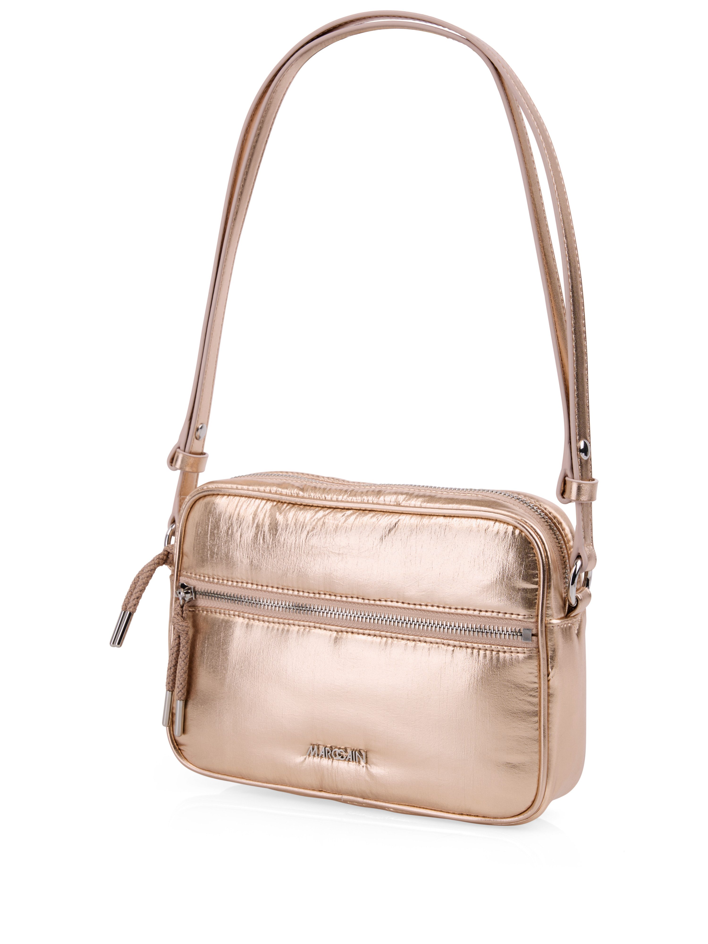 Marc Cain Schultertasche, Damen Umhängetasch, Schultertasche mit Logoschriftzug