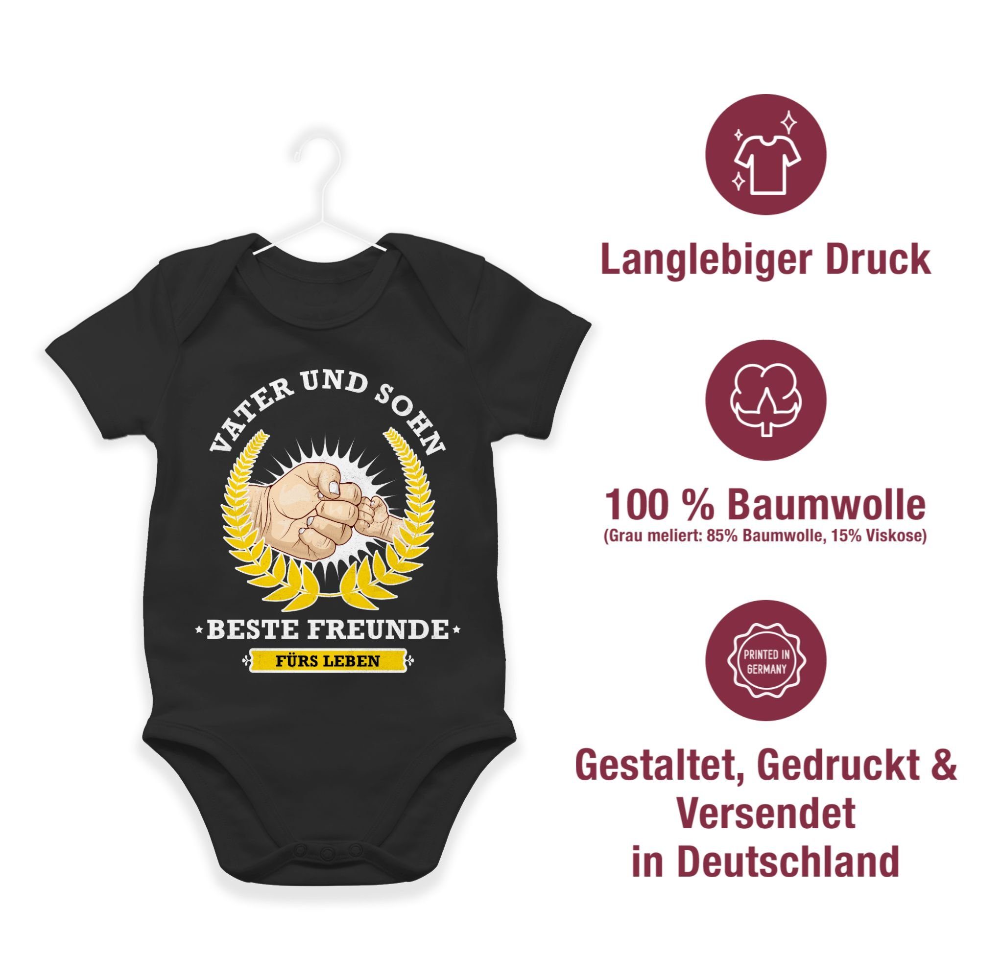 1 Geschenk Leben Vater und Shirtbody beste Freunde Baby Vatertag fürs Shirtracer Schwarz Sohn -