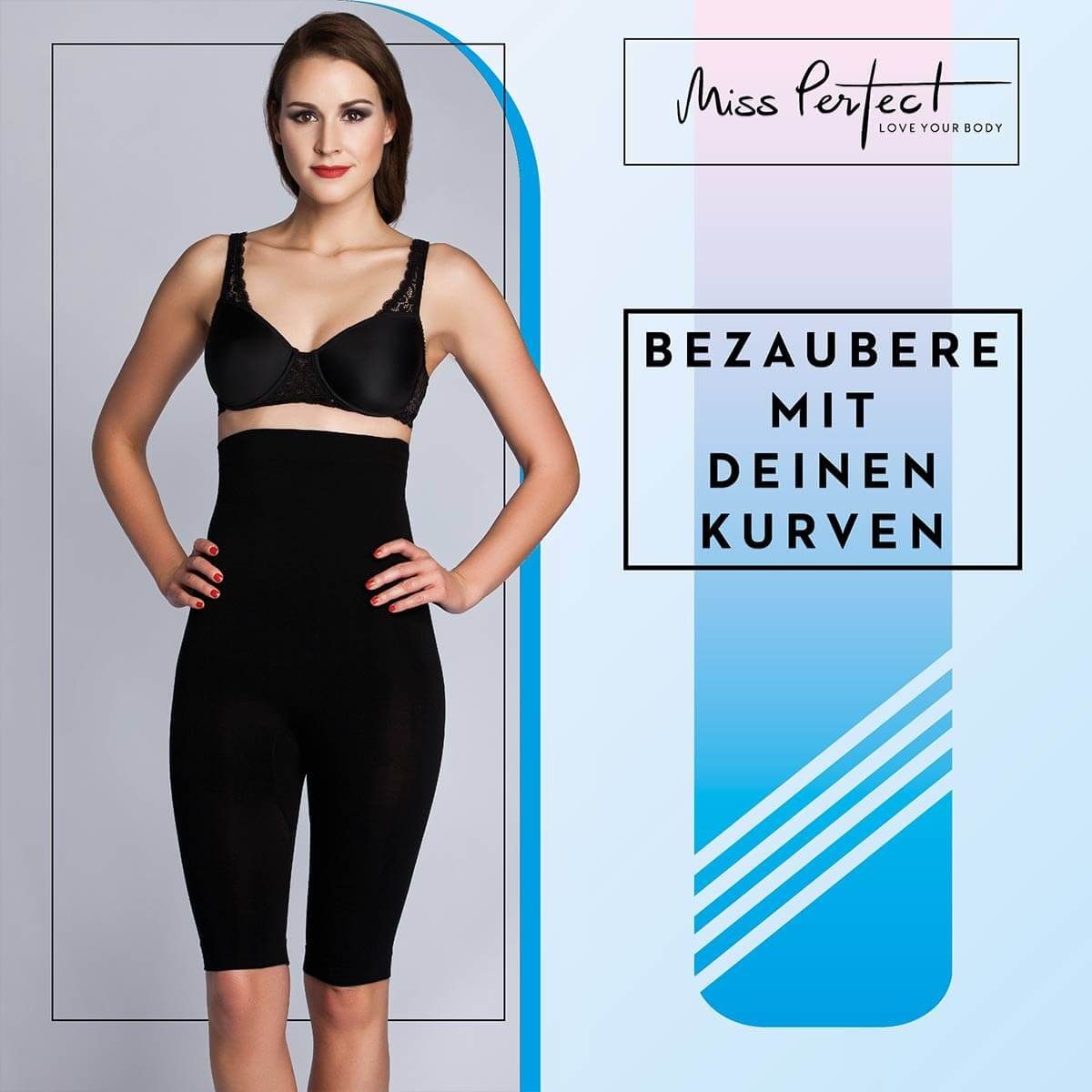Miss Perfect Miederhose 34821 mit hoher Taille und Bein und Kühlungseffekt in Größe S-2XL (38-46)