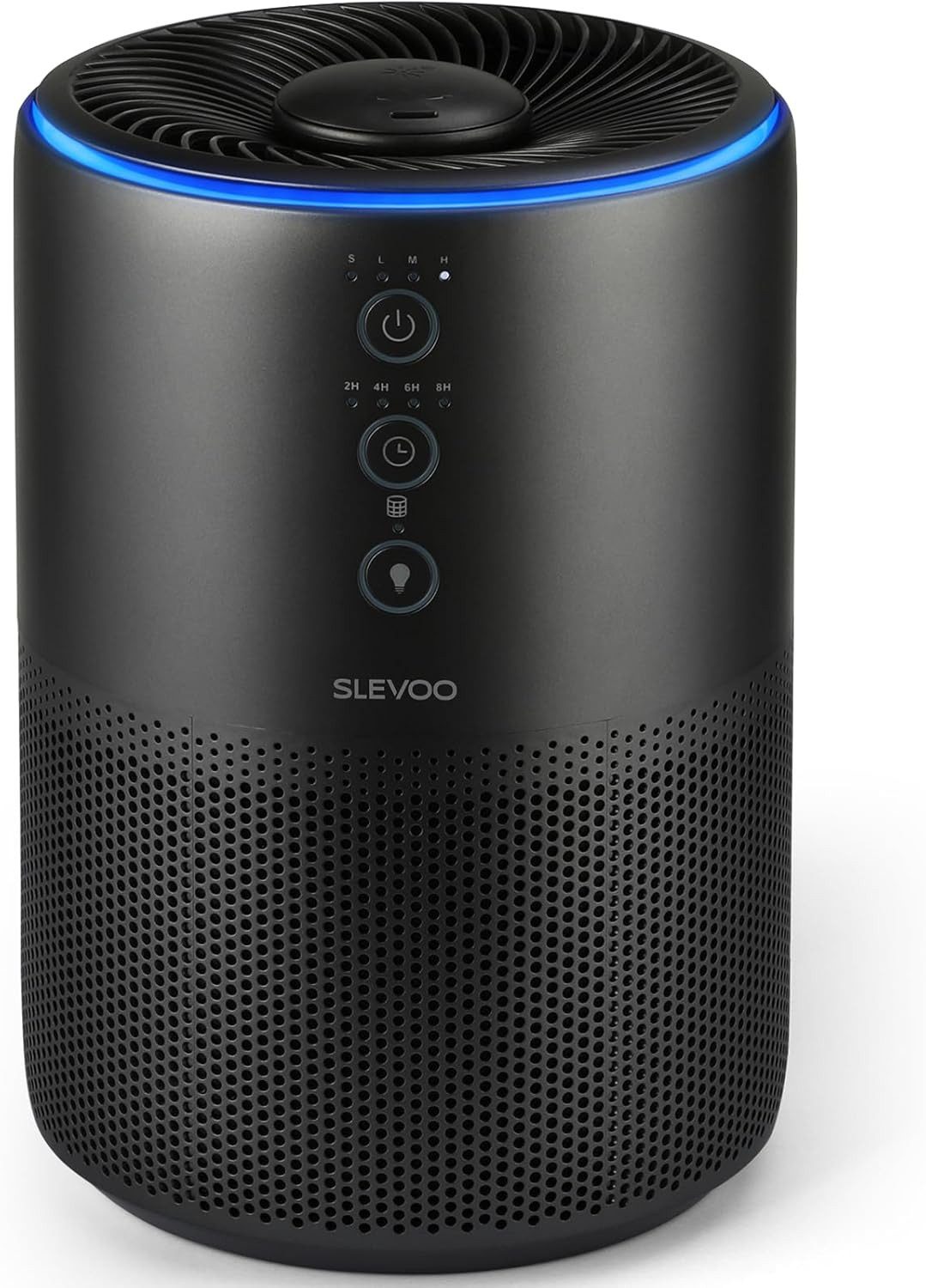 Slevoo Luftreiniger für Zuhause Tierhaarallergie 3in1 HEPA Filter CADR 200m³/h Schlafmodus, für 40 m² Räume, gegen Tierhaare, Rauch & Gerüche, energiesparend